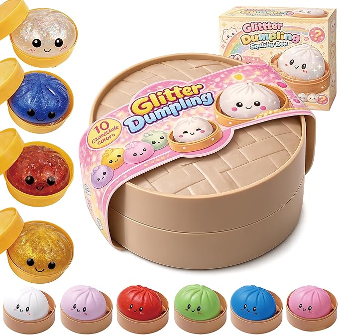 Dumpling Squishies, Glitter Dumpling Mystery Box
