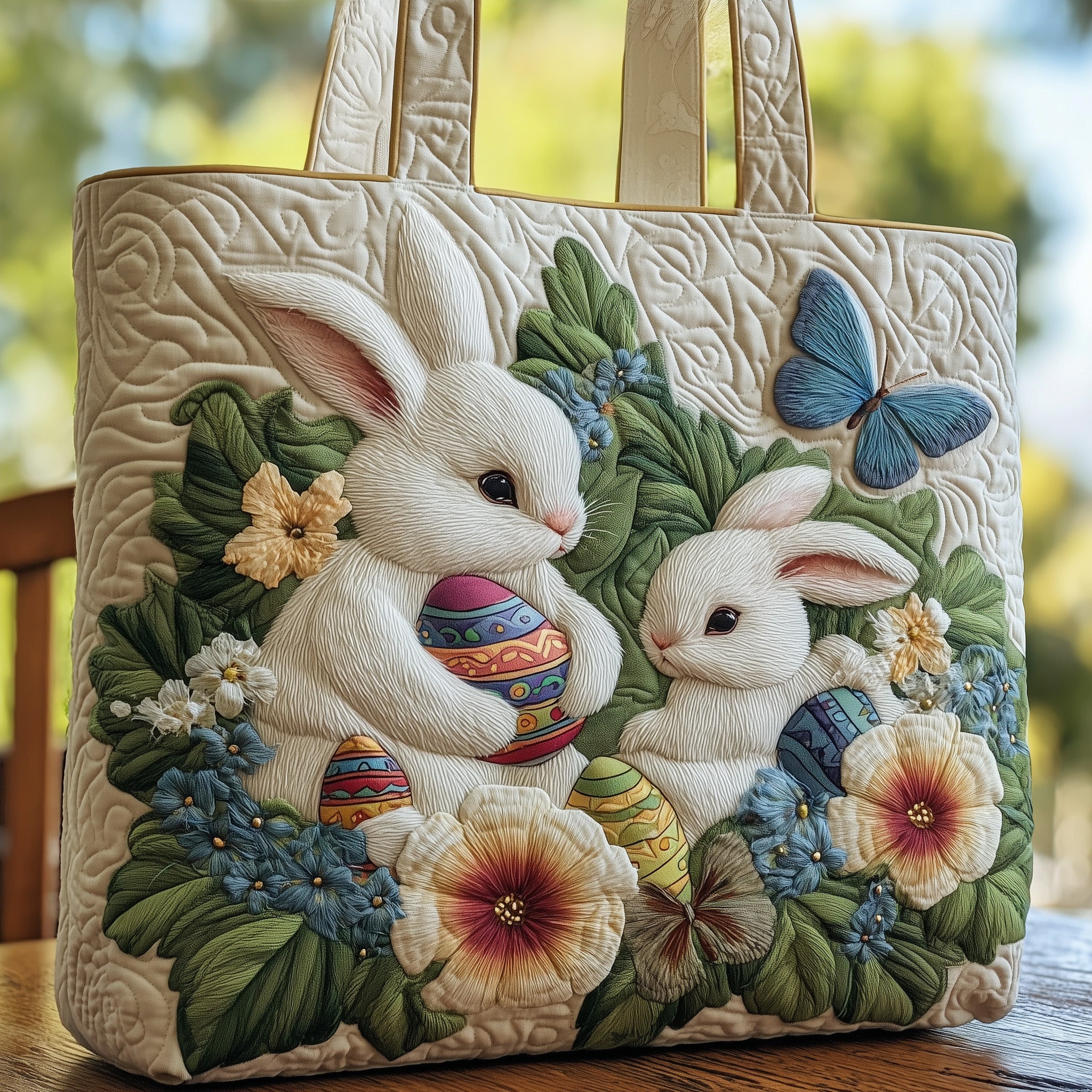 Easter Bunny Quilted Tote Bag🐰🌸
