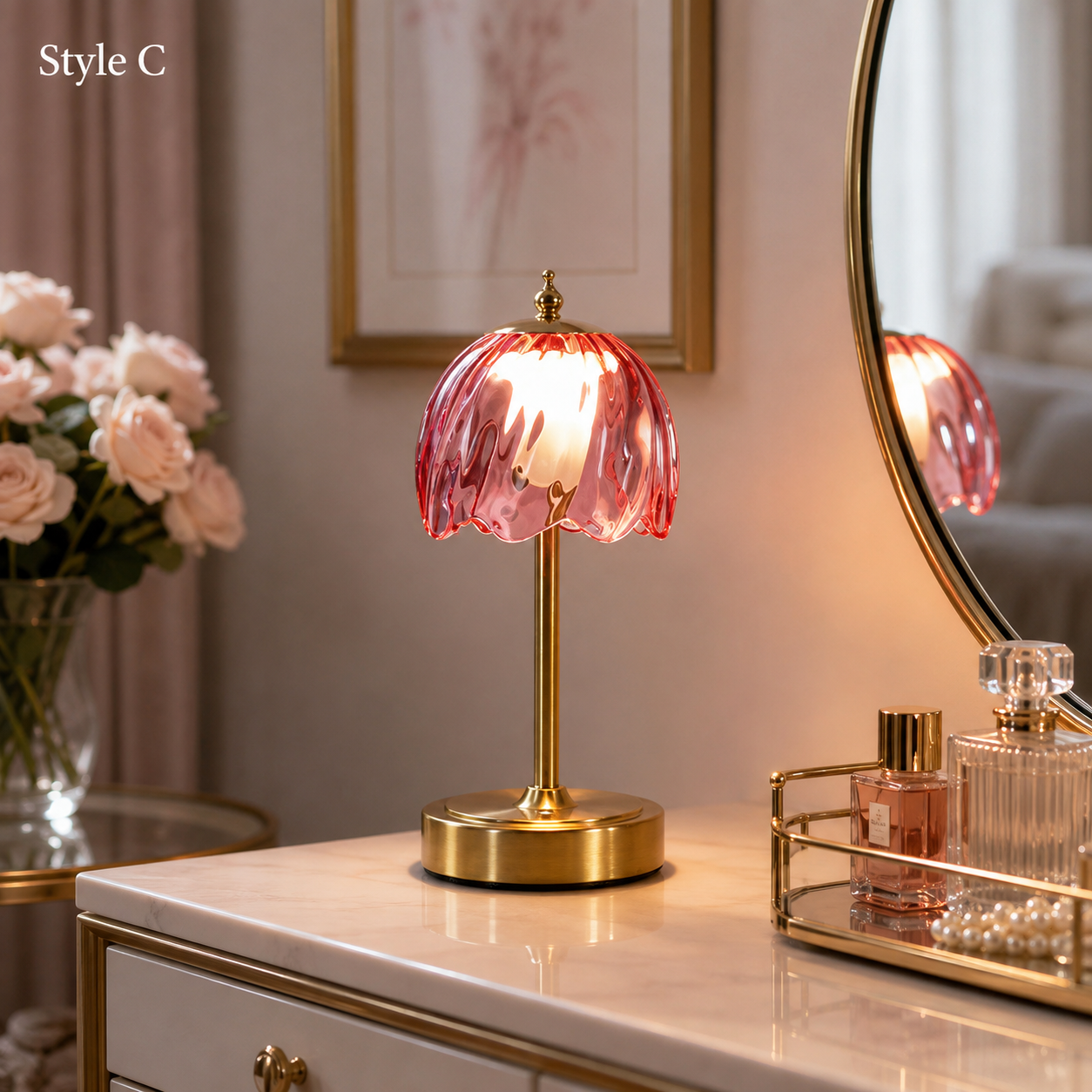 Elegant Cordless Glass Touch Table Lamp – A Portable Glow That Transforms Any Space ✨