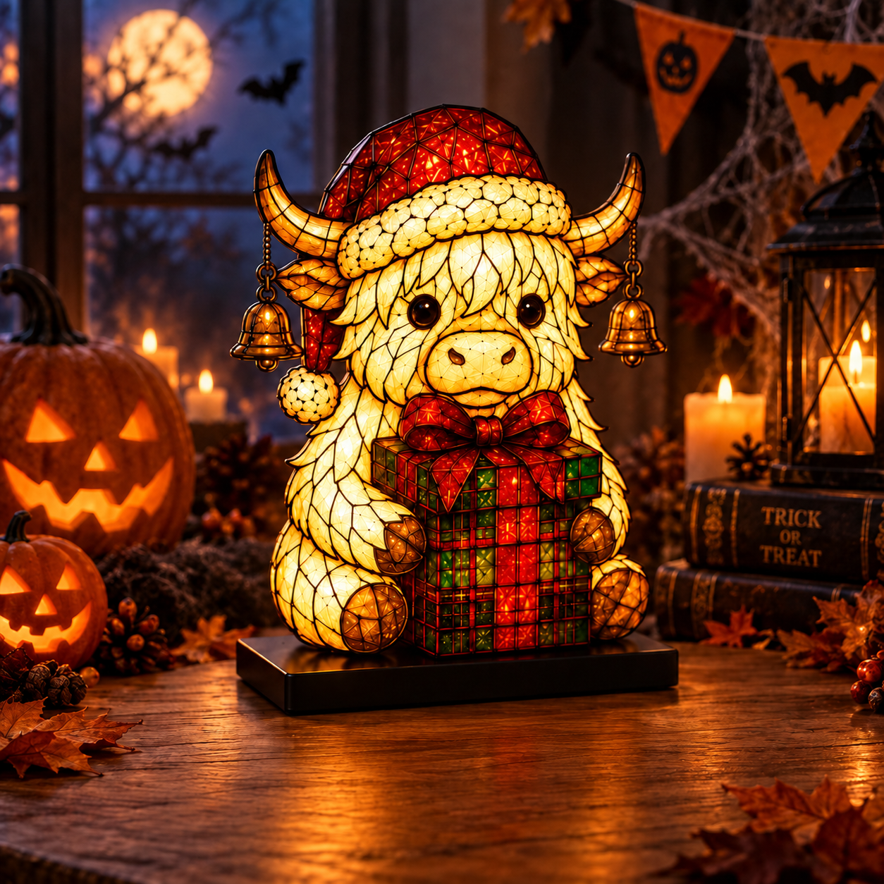 🎃 Glowing Halloween Glass Character Lamp