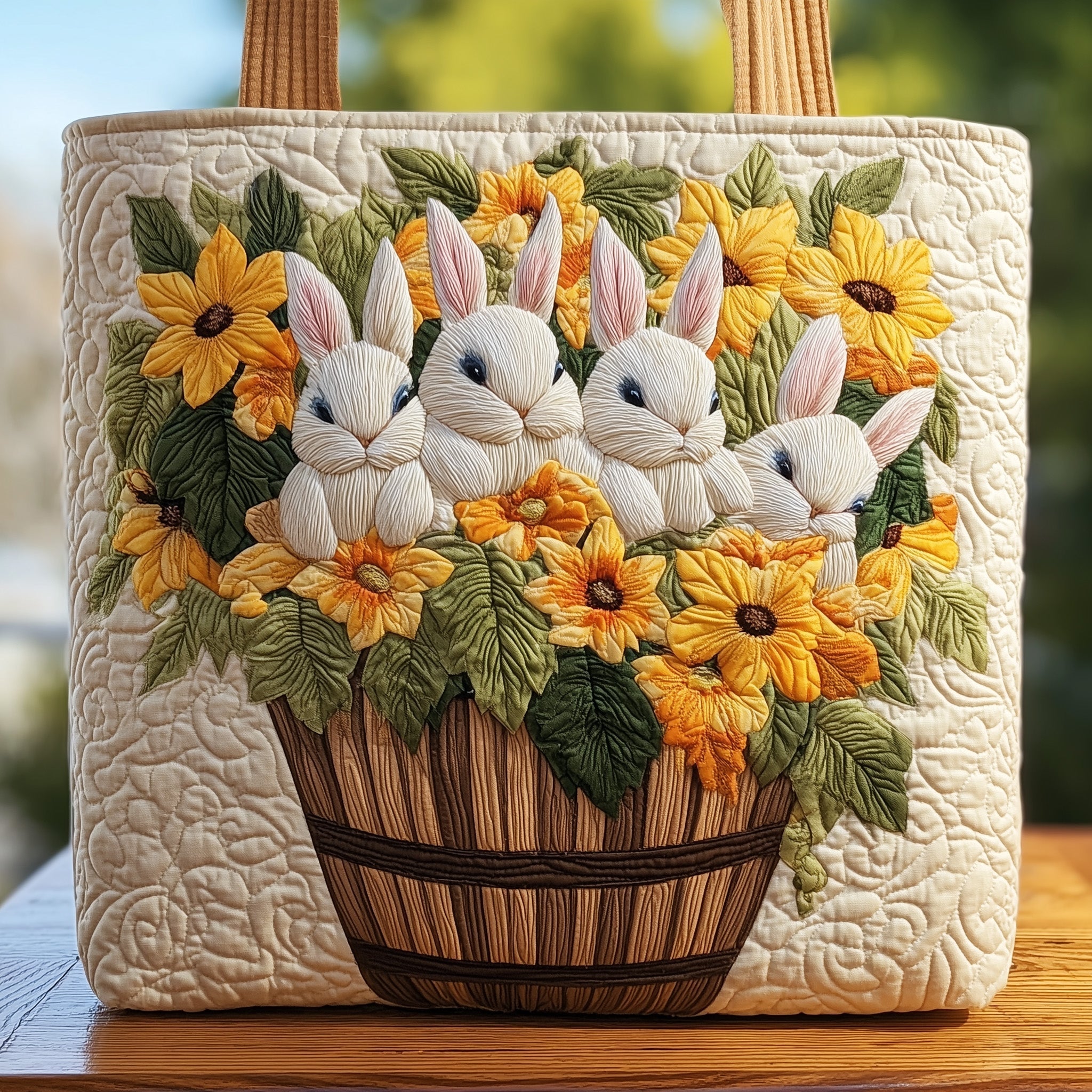 Easter Bunny Quilted Tote Bag🐰🌸
