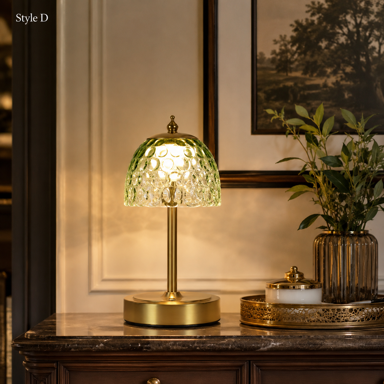 Elegant Cordless Glass Touch Table Lamp – A Portable Glow That Transforms Any Space ✨