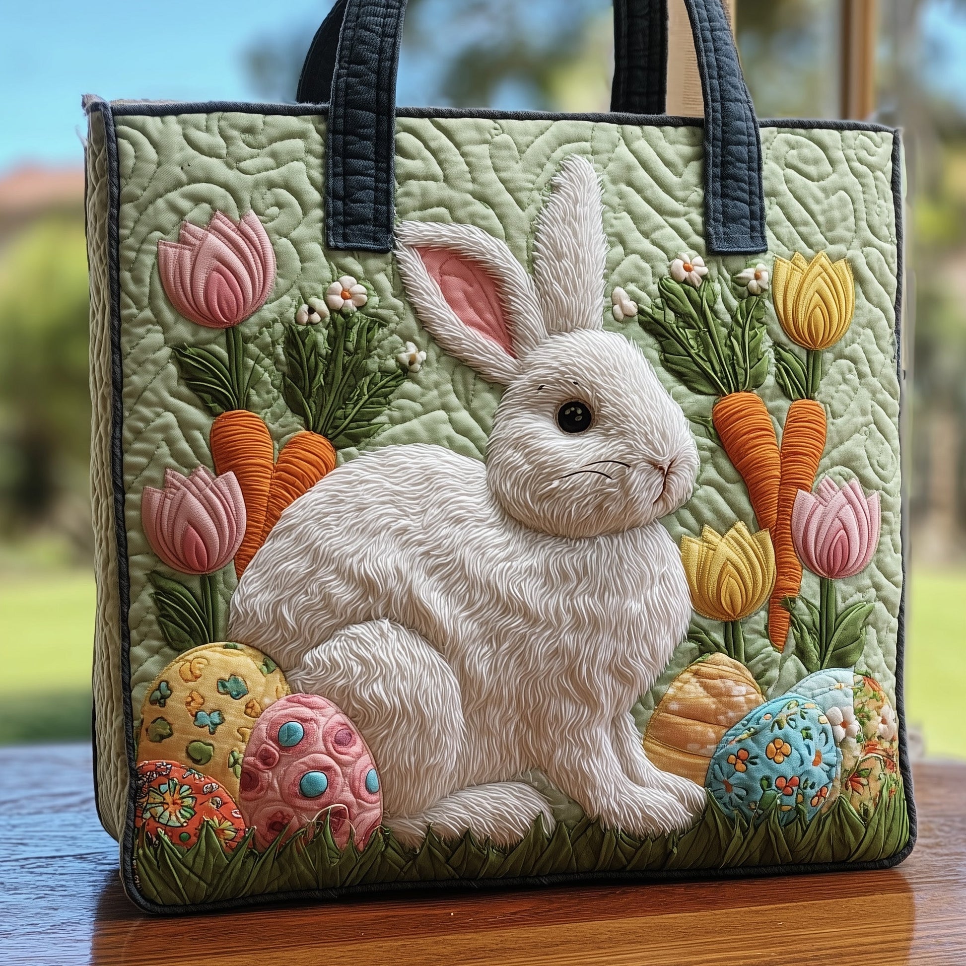 Easter Bunny Quilted Tote Bag🐰🌸