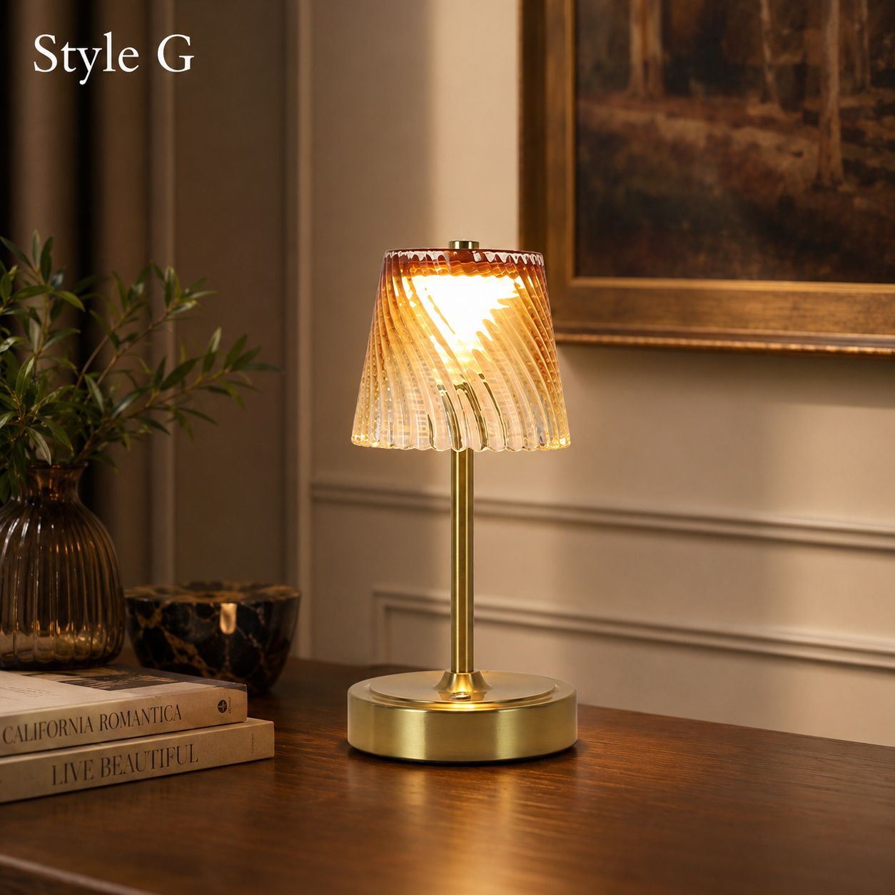 Elegant Cordless Glass Touch Table Lamp – A Portable Glow That Transforms Any Space ✨