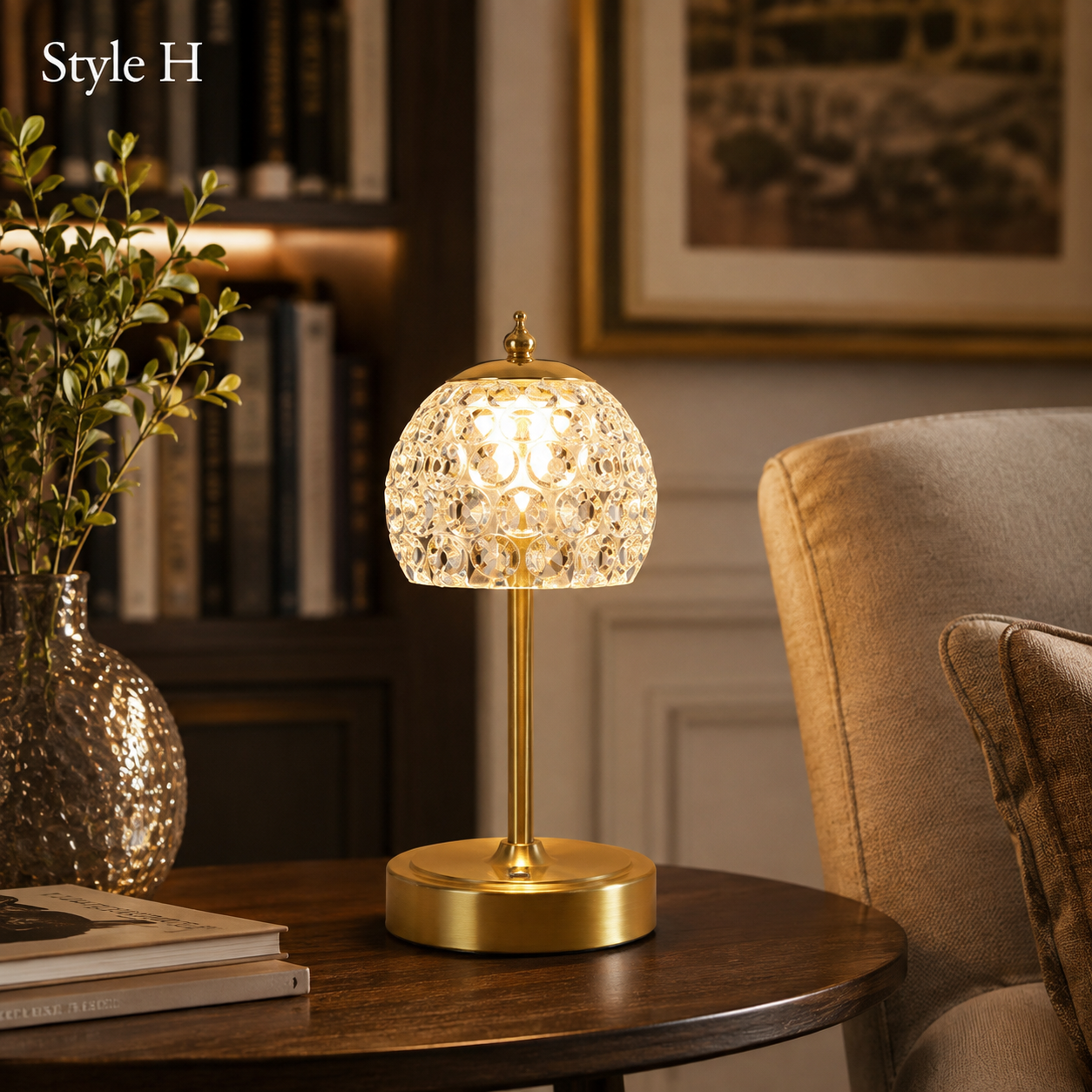Elegant Cordless Glass Touch Table Lamp – A Portable Glow That Transforms Any Space ✨
