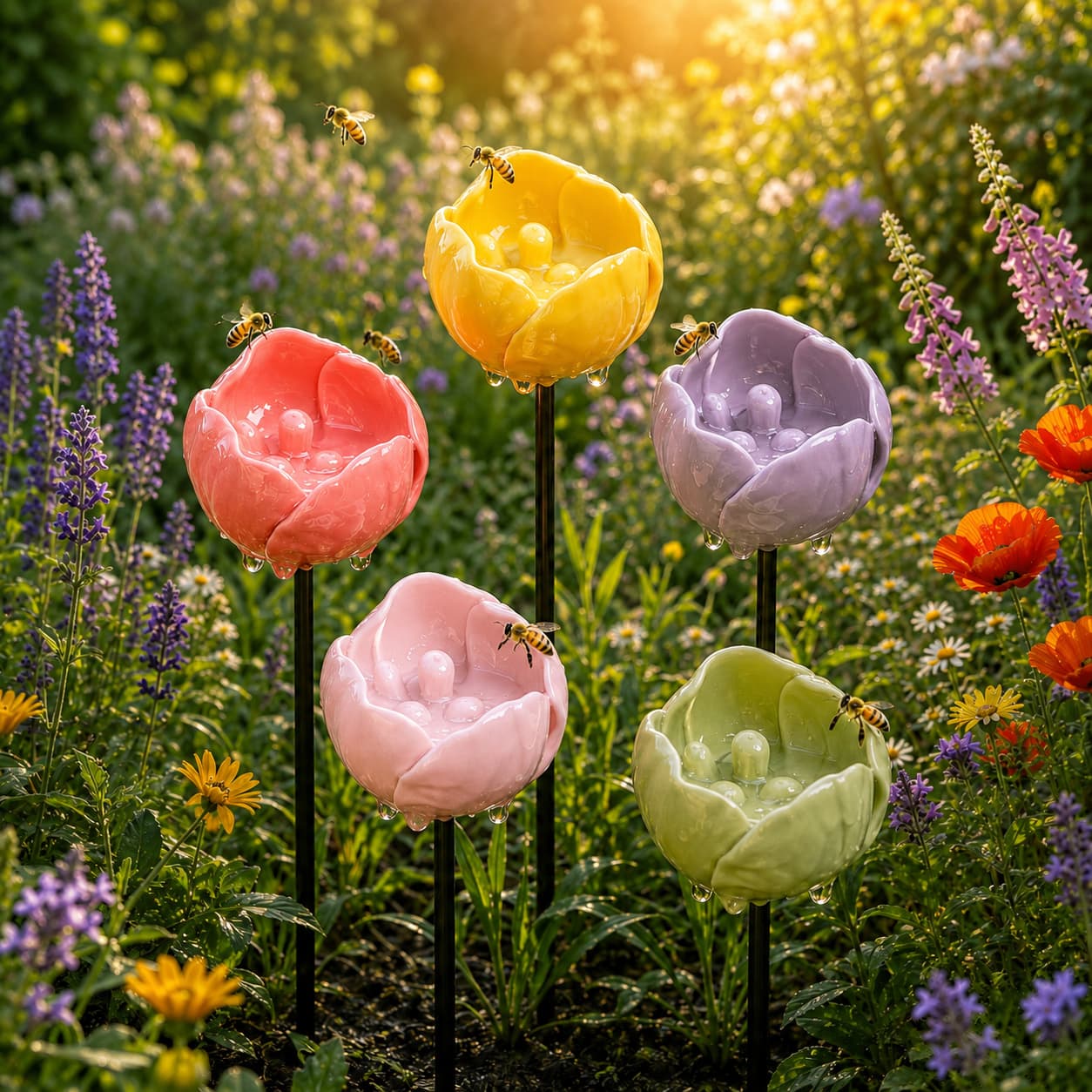 🐝Ceramic Bee Watering Station for Garden
