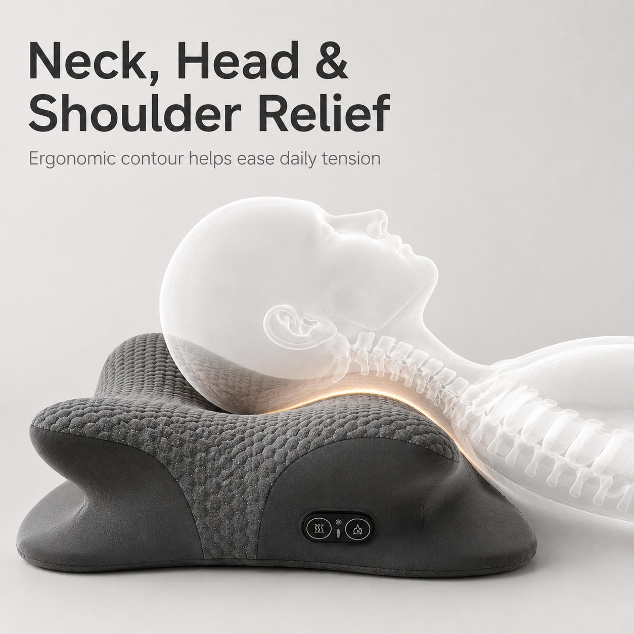 Heated Ergonomic Neck & Shoulder Pillow