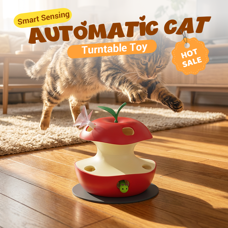🎯 🍎 Interactive Apple Cat Toy – Fun Prey Play for Curious Kitties!✨🐾