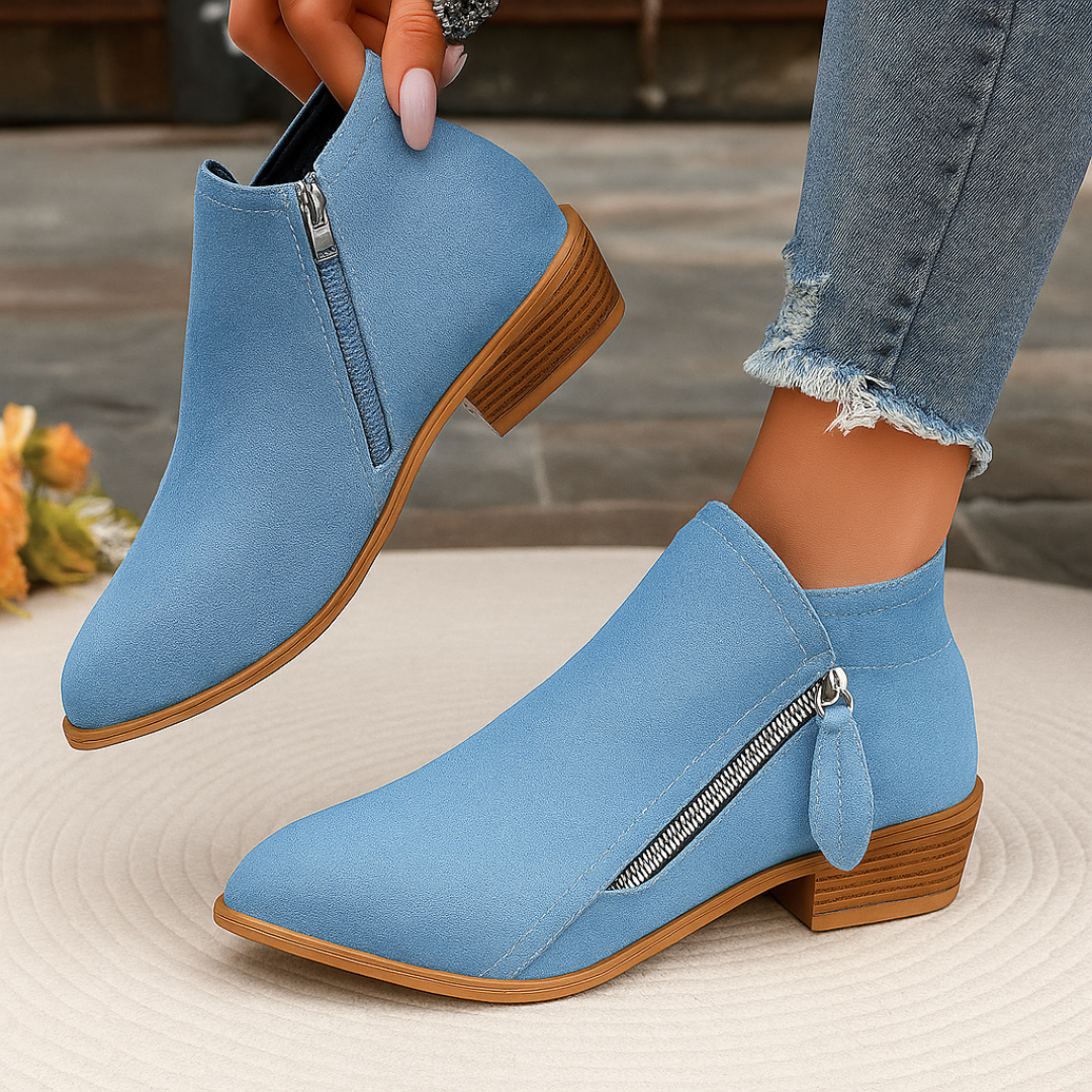 Women's Fashionable Solid Color Orthopedic Ankle Boots