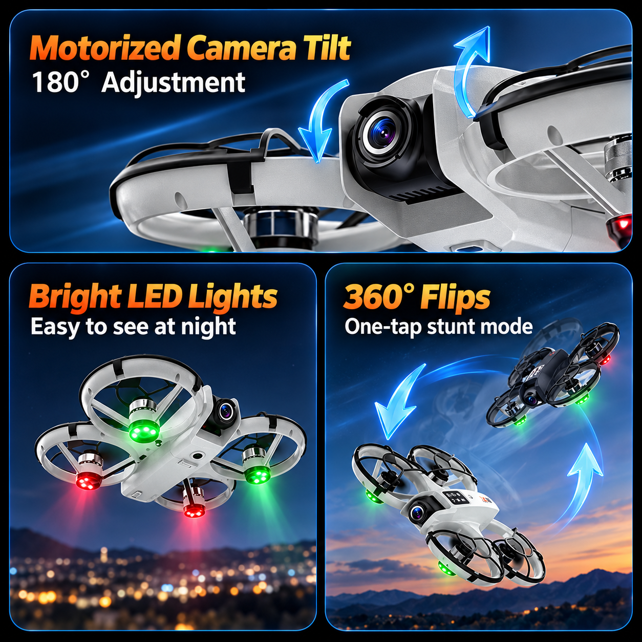 🚁 Aerial Camera Drone with 4.3" Screen Remote – Easy Flying, Stunning Views & 360° Flips
