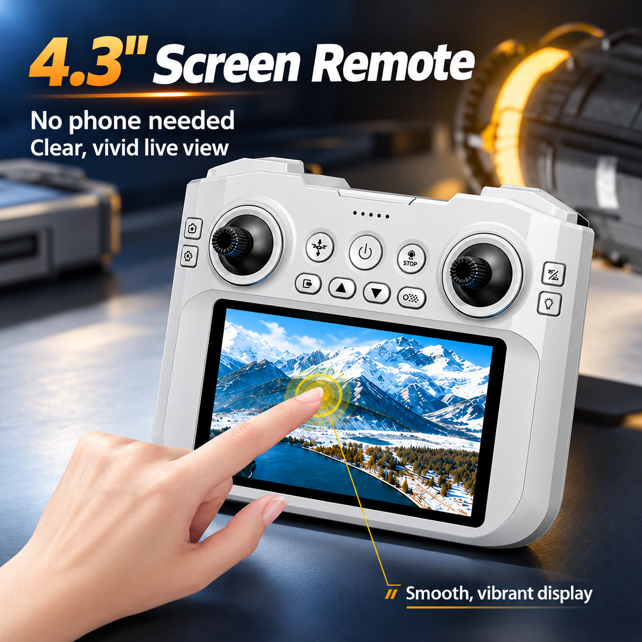 🚁 Aerial Camera Drone with 4.3" Screen Remote – Easy Flying, Stunning Views & 360° Flips