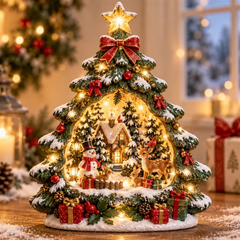 🎄 Magical Christmas Wonderland – Lighted Christmas Tabletop Decorations
