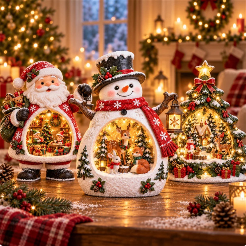 🎄 Magical Christmas Wonderland – Lighted Christmas Tabletop Decorations
