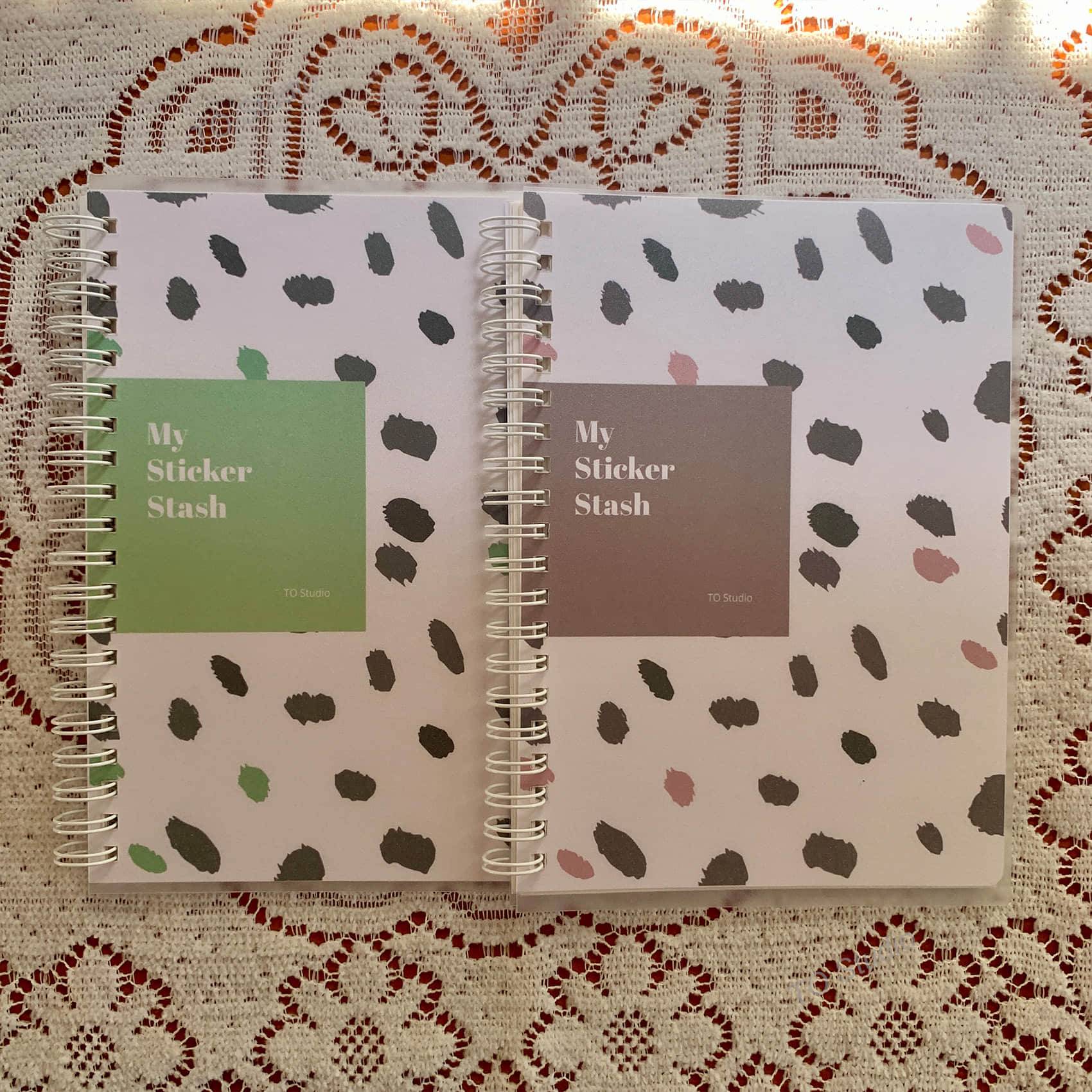 Colour leopard print Reusable Sticker Book A5 size, 50 double-sided pages-FUU Studio