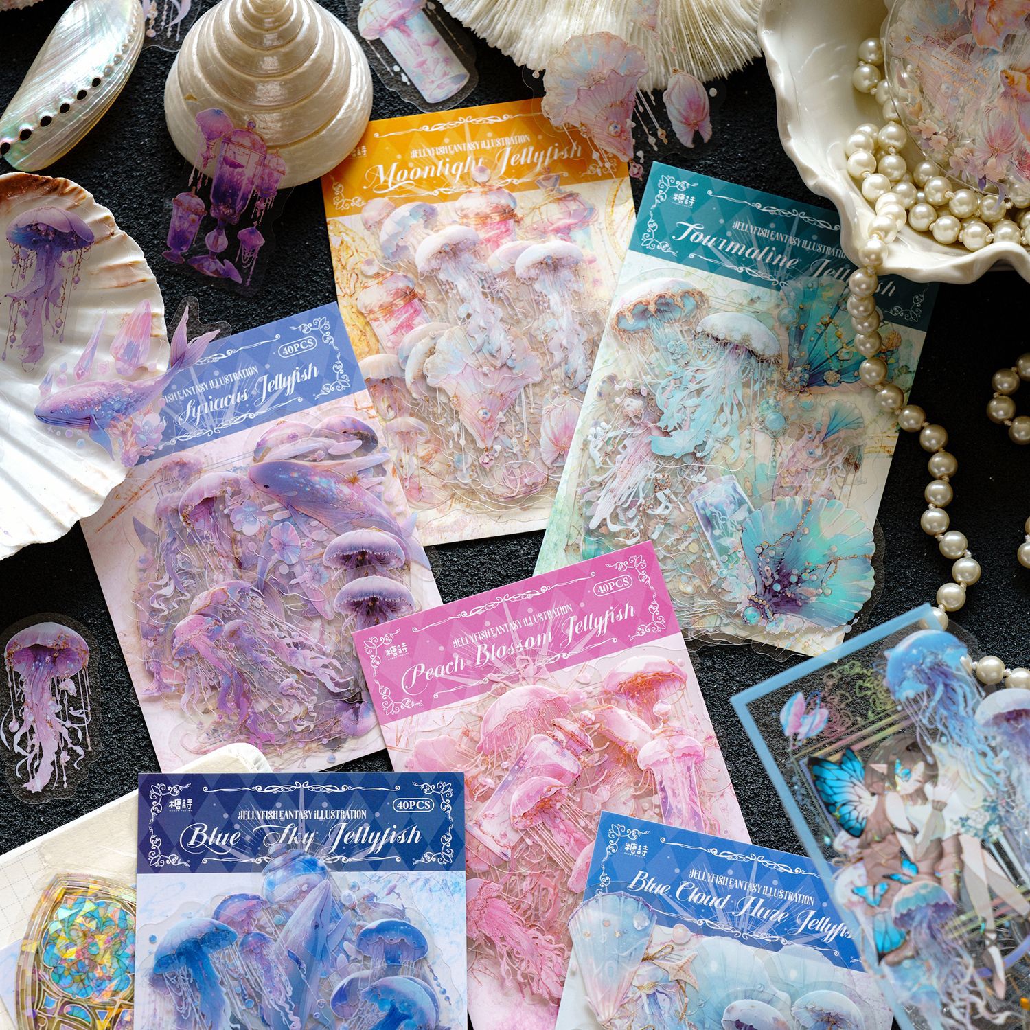 Jellyfish Fantasy Map Sticker Pack 40 pieces 