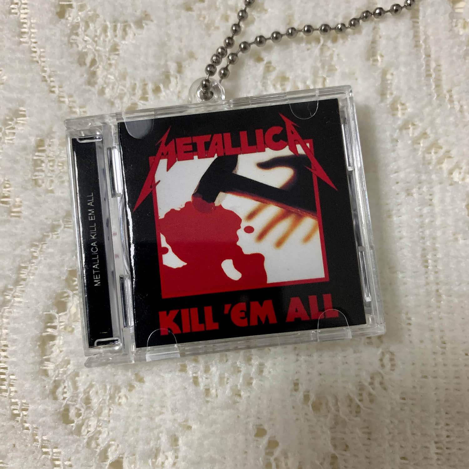 Metallica Little CD Album Cover Keychains - Kill Em All and Ride The Lightning