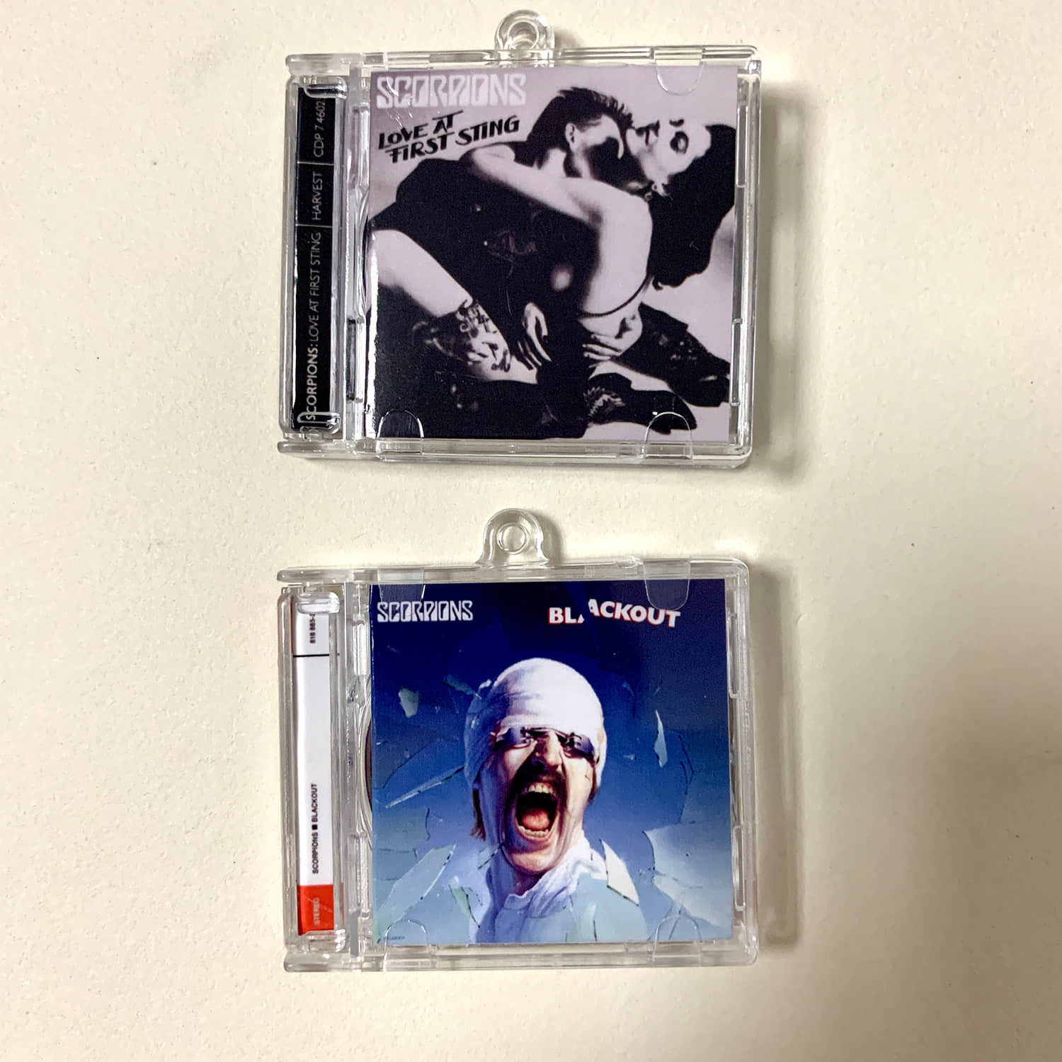Scorpions Little CD Album Cover Keychains - Blackout - Love At First Sting