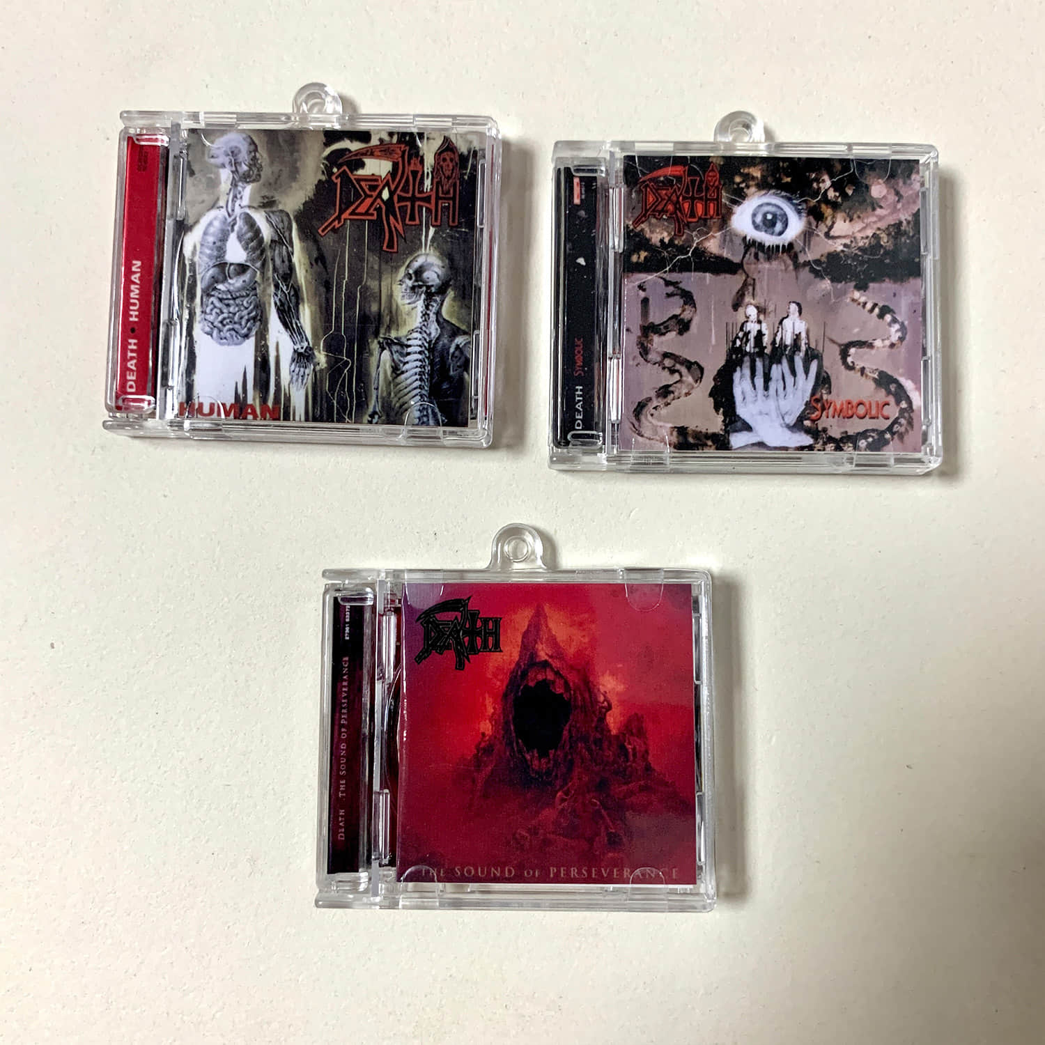 Death Little CD Album Cover Keychains - The Sound Of Perseverance -Human - Symbolic