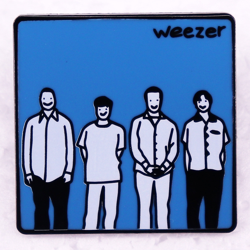Weezer Band Blue Alum Cover Enamel Pin - Metal Pin