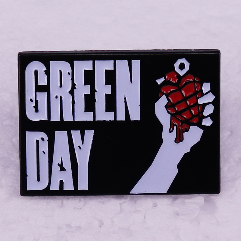 Green Day Band Alum Cover Enamel Pin - Metal Pin