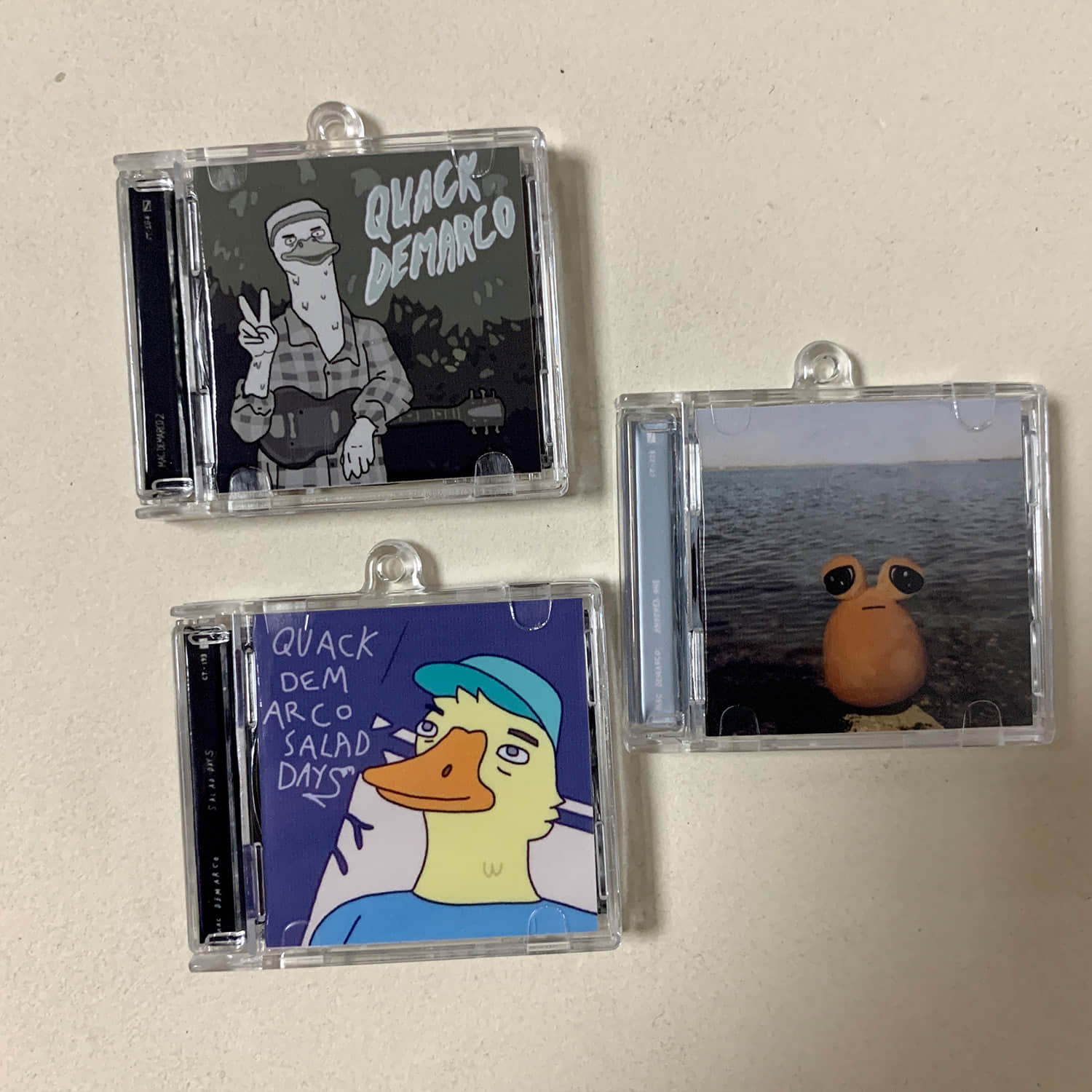 Quack Demarco - Pou Demarco - Mac Demarco Little CD Album Cover Keychains 