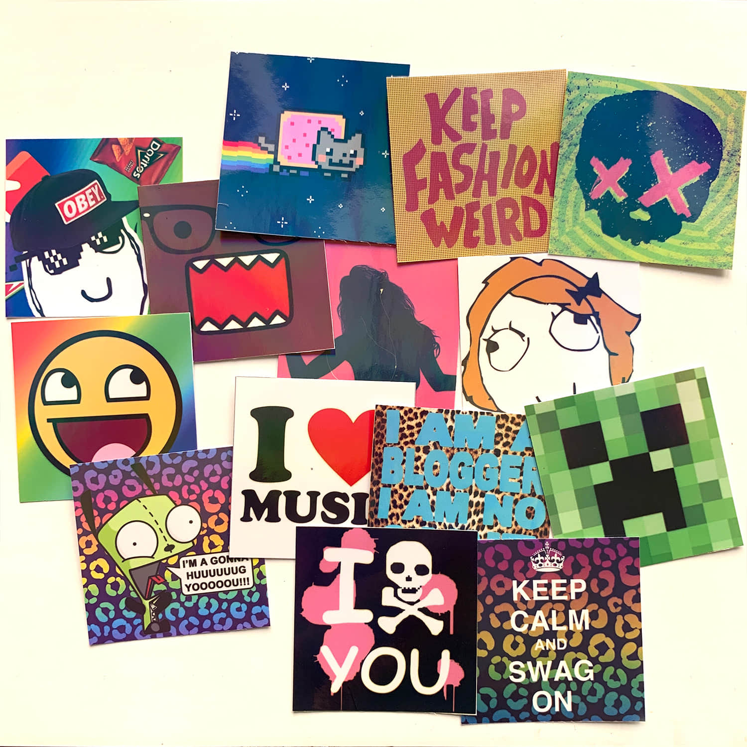 Y2K 2000s EMO Aesthetics 2" Album Cover Sticker Pack 14P