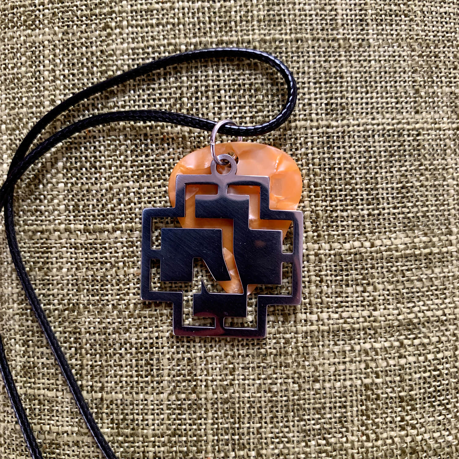 Custom Rammstein Guitar Pick Necklace 