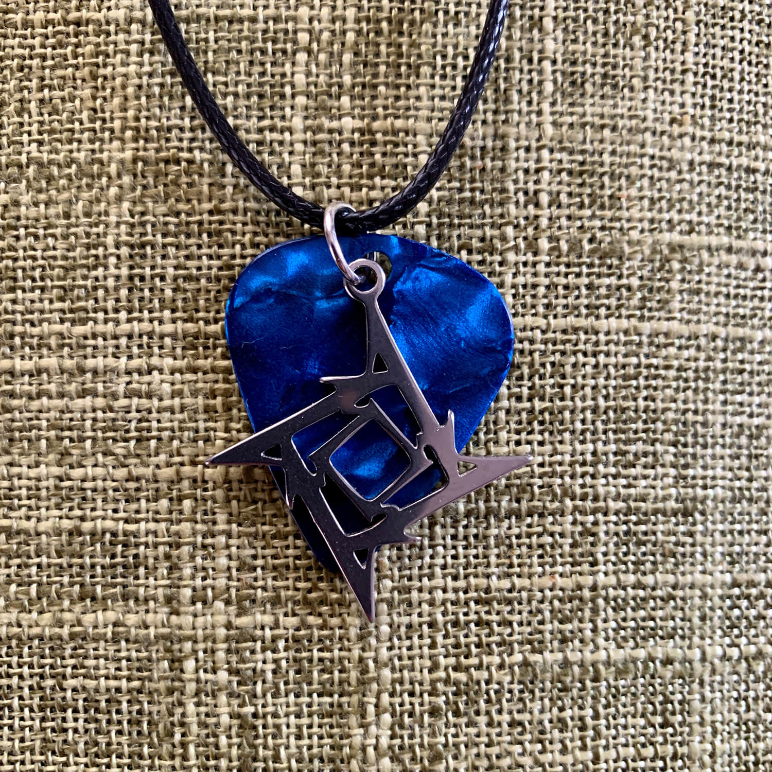 Custom Metallica band Guitar Pick Necklace 