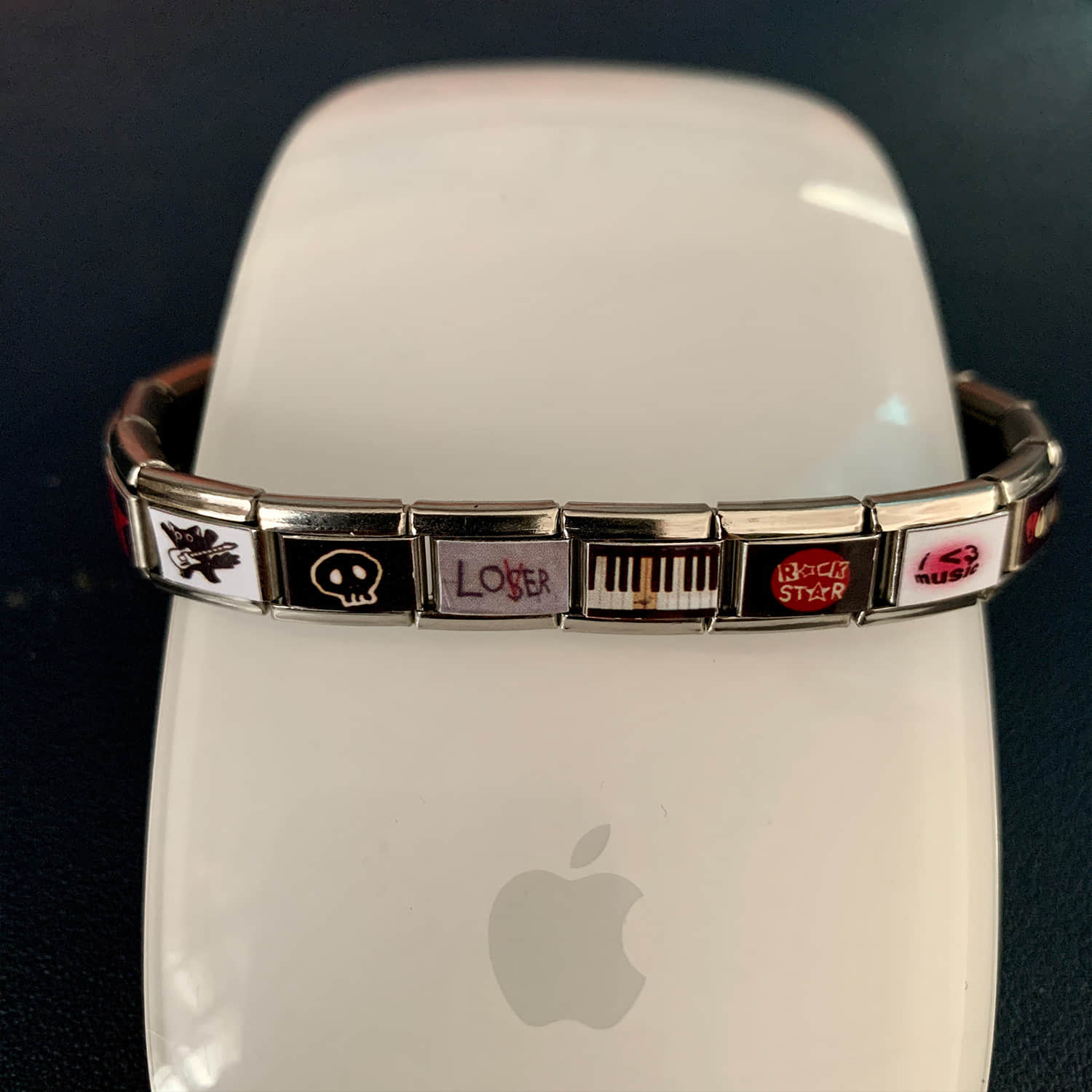 I Love Music Y2K 2000s  Italian Bracelet