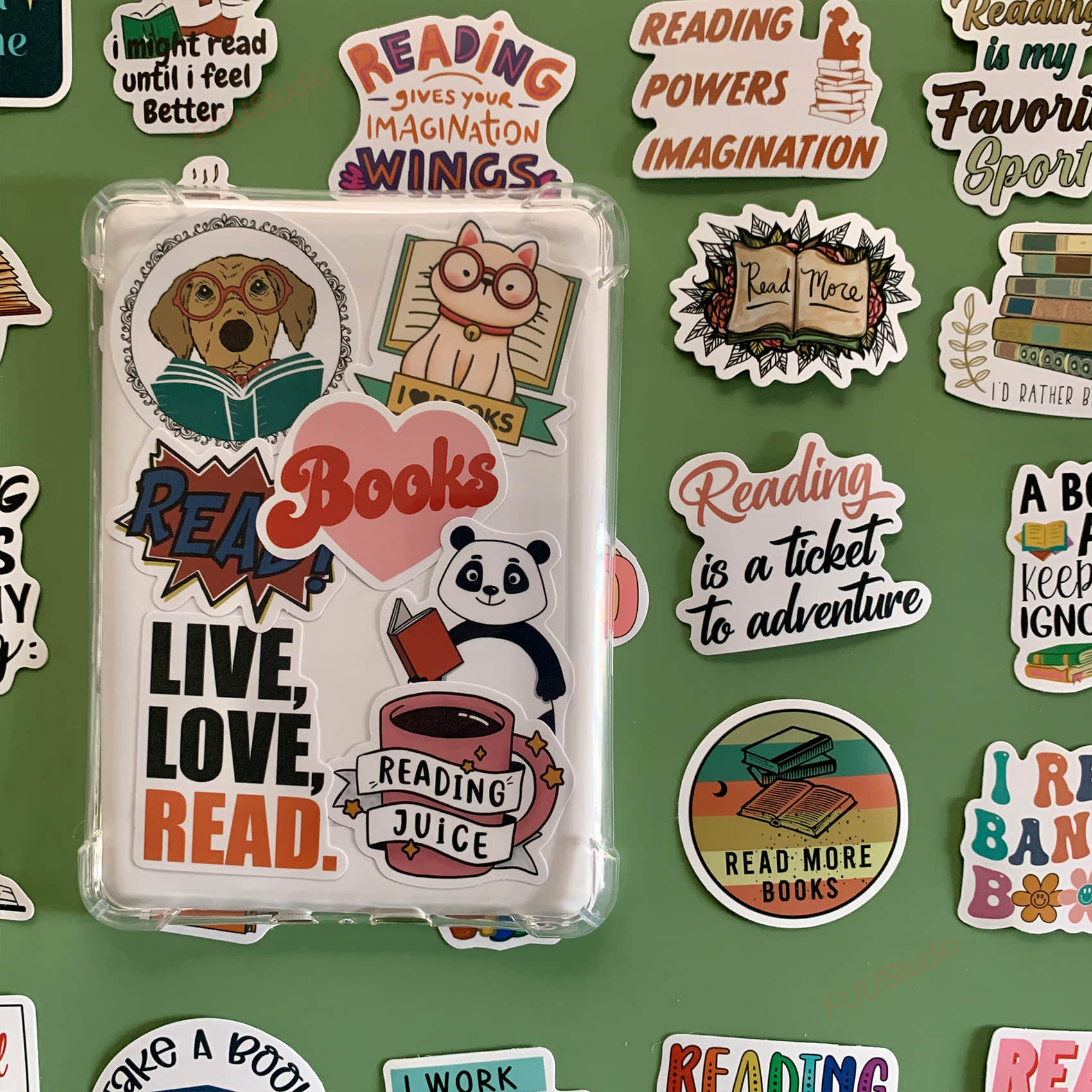 Reading and Books Sticker Pack 50 pieces-FUU Studio