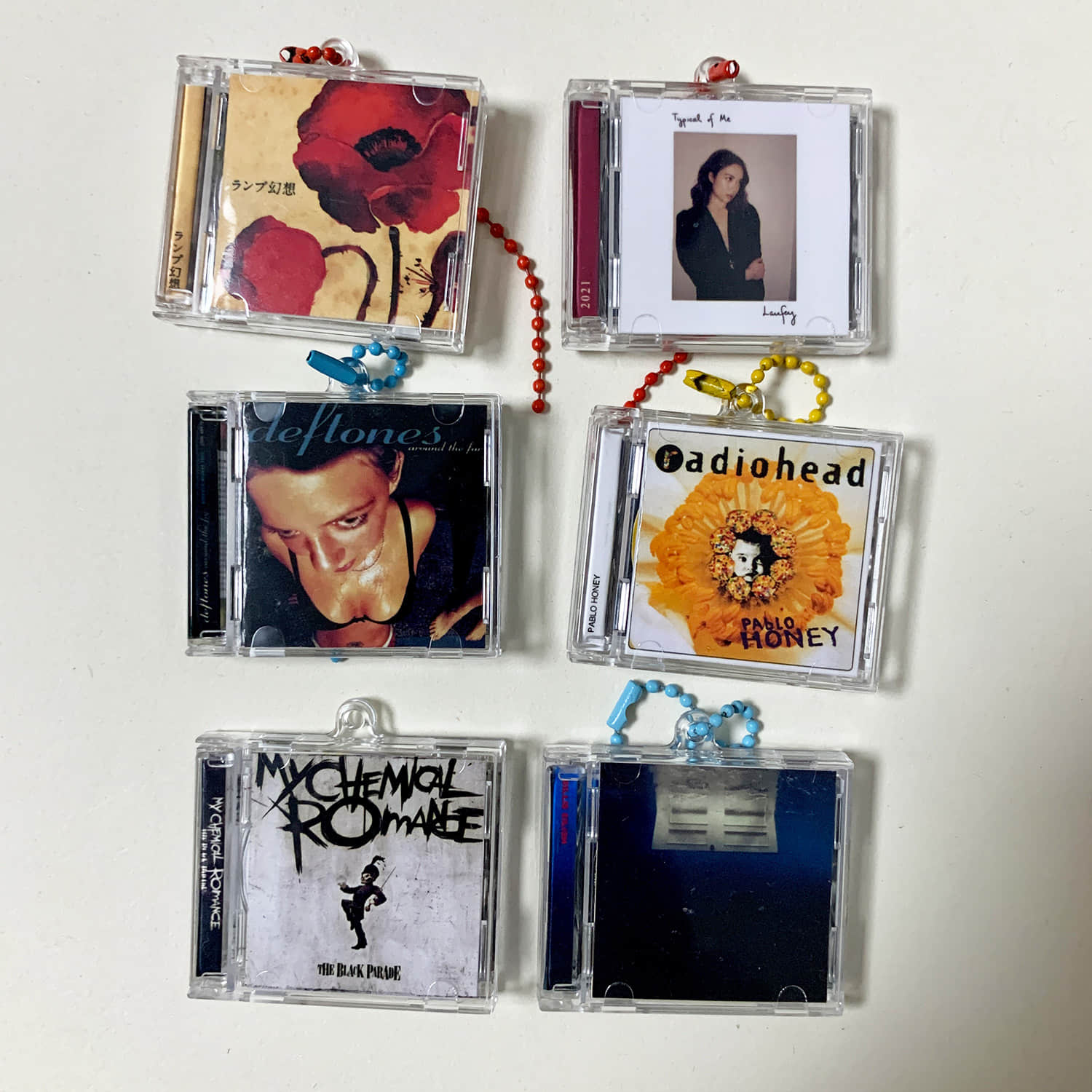 Billie Eilish Little CD Album Cover Keychains - Hit Me Hard And Soft