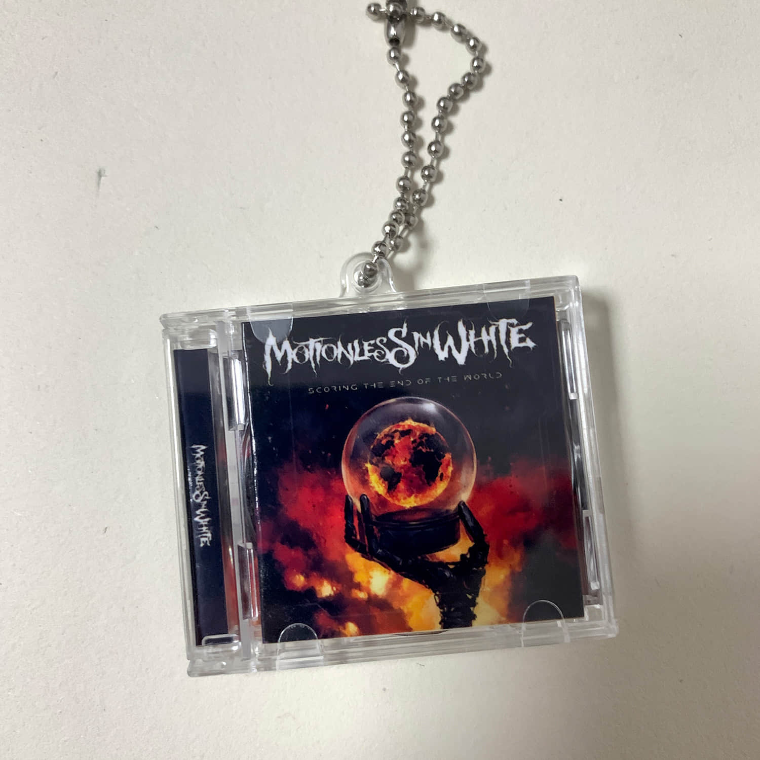 Motionless In White Little CD Album Cover Keychains – Scoring The End Of The World 