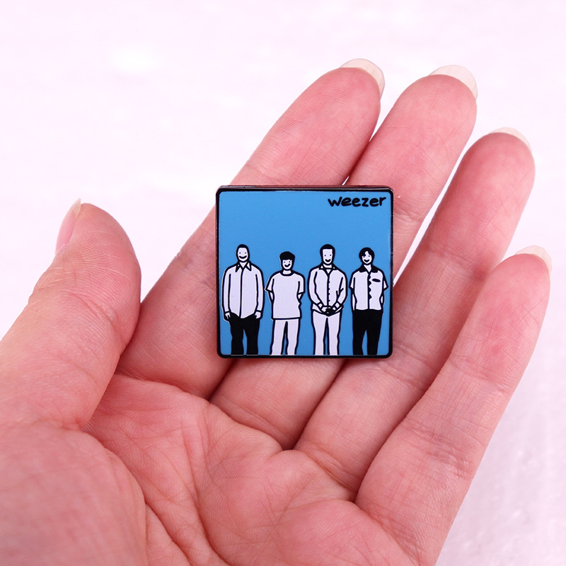 Weezer Band Blue Alum Cover Enamel Pin - Metal Pin