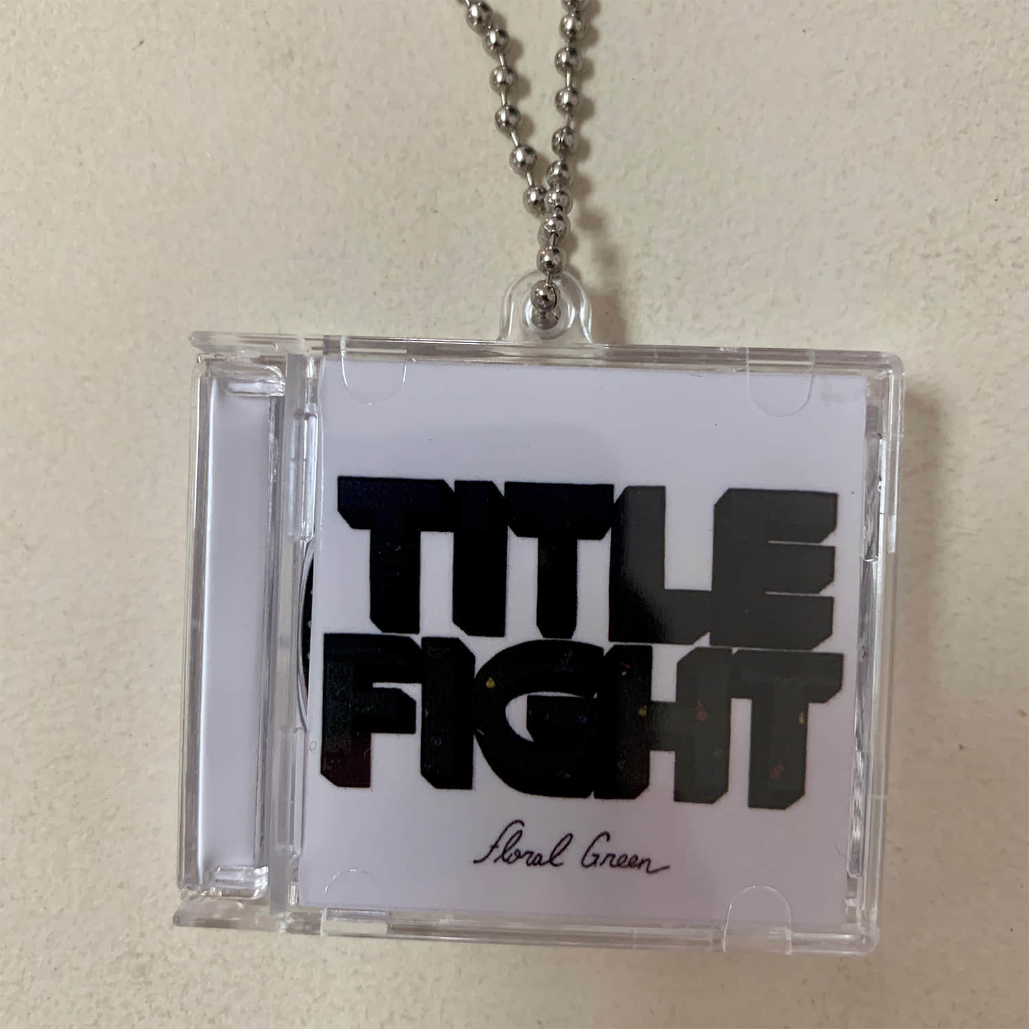 Title Fight Little CD Album Cover Keychains – Floral Green