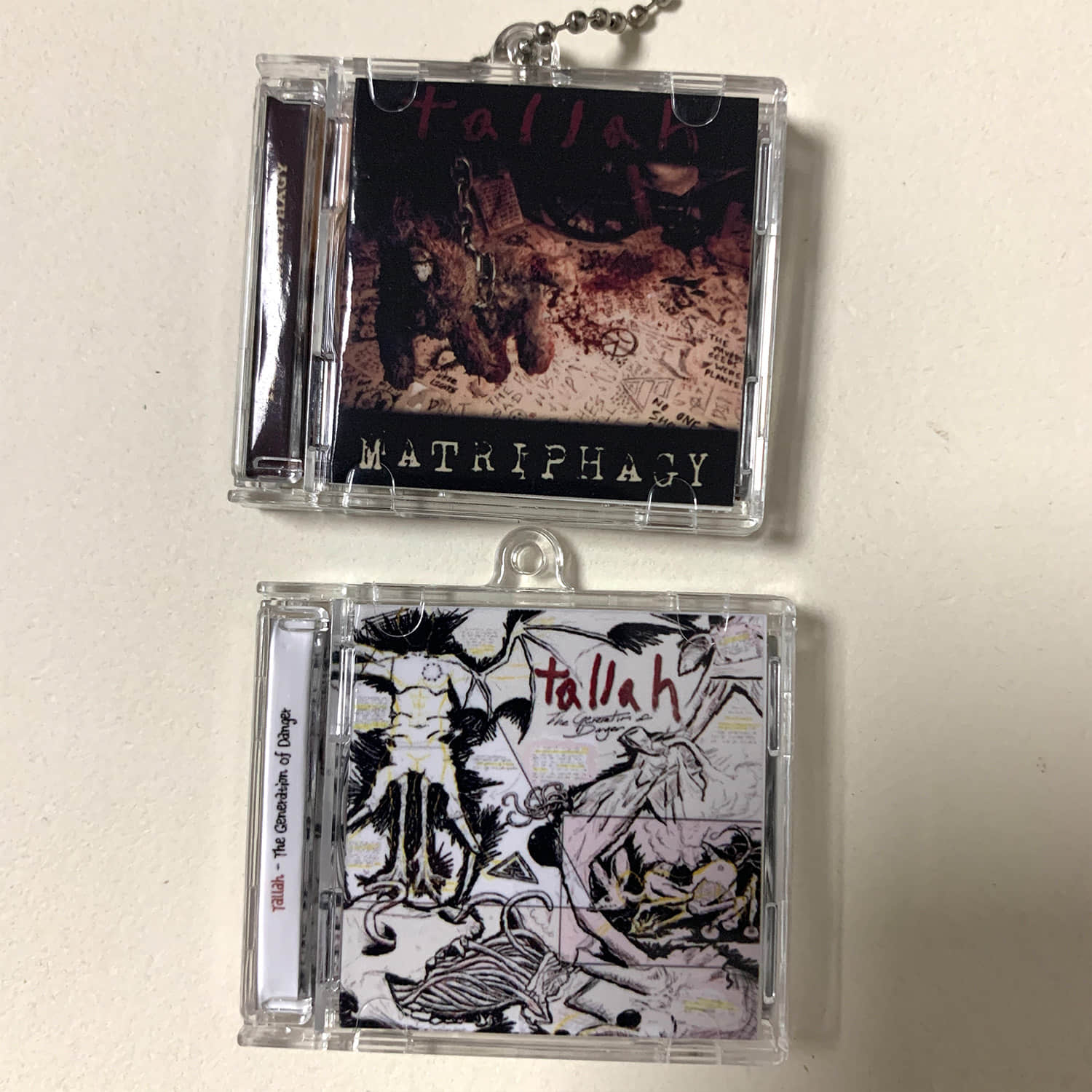 Tallah Little CD Album Cover Keychains - The Generation Of Danger - Matriphagy
