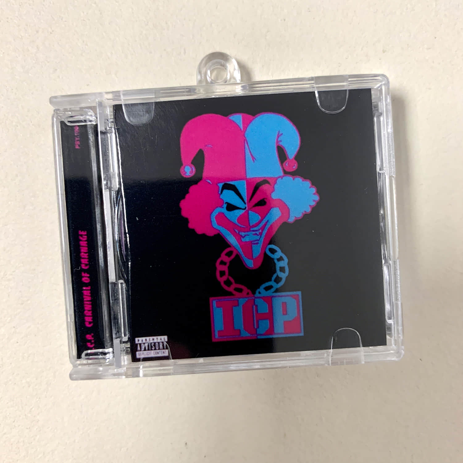 Insane Clown Poses(ICP)  Little CD Album Cover Keychains - The Great Milenko - Ringmaster -Riddle Box - Carnival Of Carnage - The Amazing Jeckel Brothers - The Wraith_ Shangri-La - Bizaar