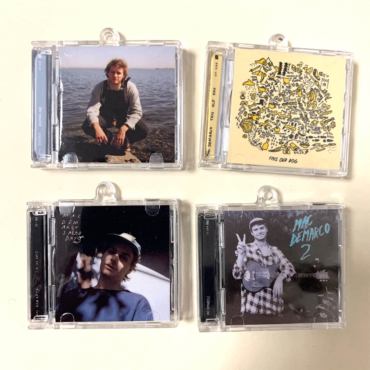 Mac DeMarco Little CD Album Cover Keychains - Salad Days - Another One - This Old Dog - 2