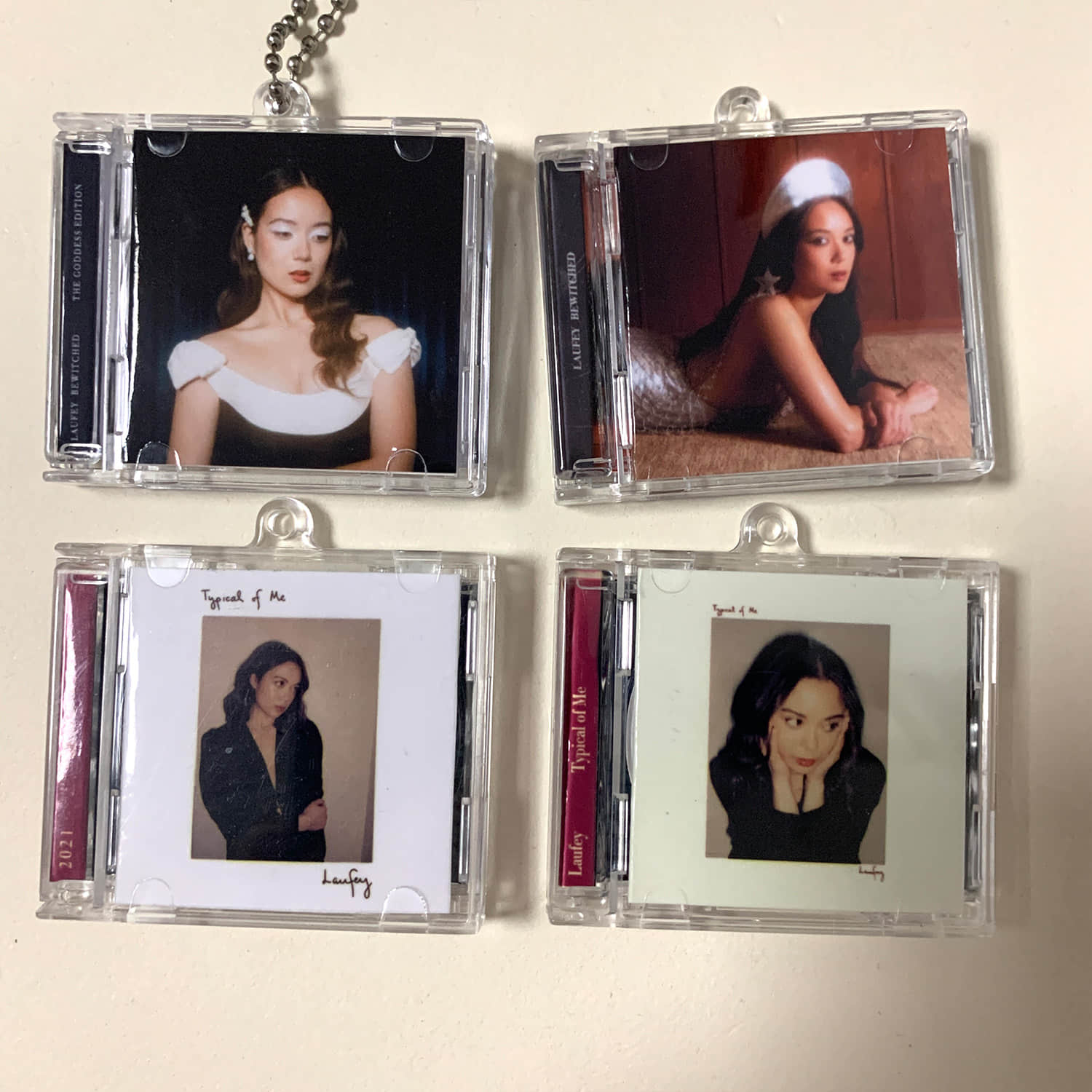 Laufey Little CD Album Cover Keychains - typical of me -Bewitched -Bewitched - The Goddess Edition