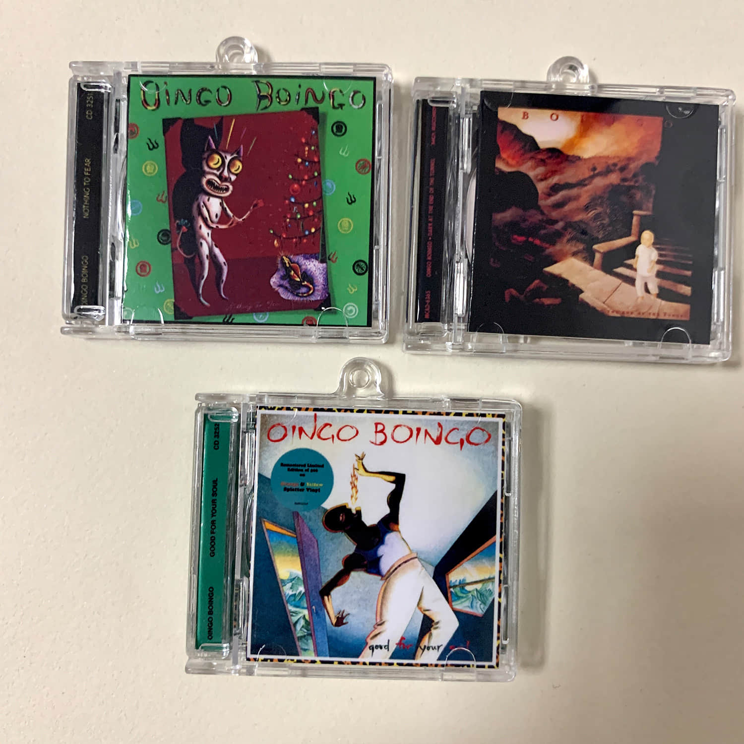 Oingo Boingo Little CD Album Cover Keychains - Nothing To Fear - Good For Your Soul