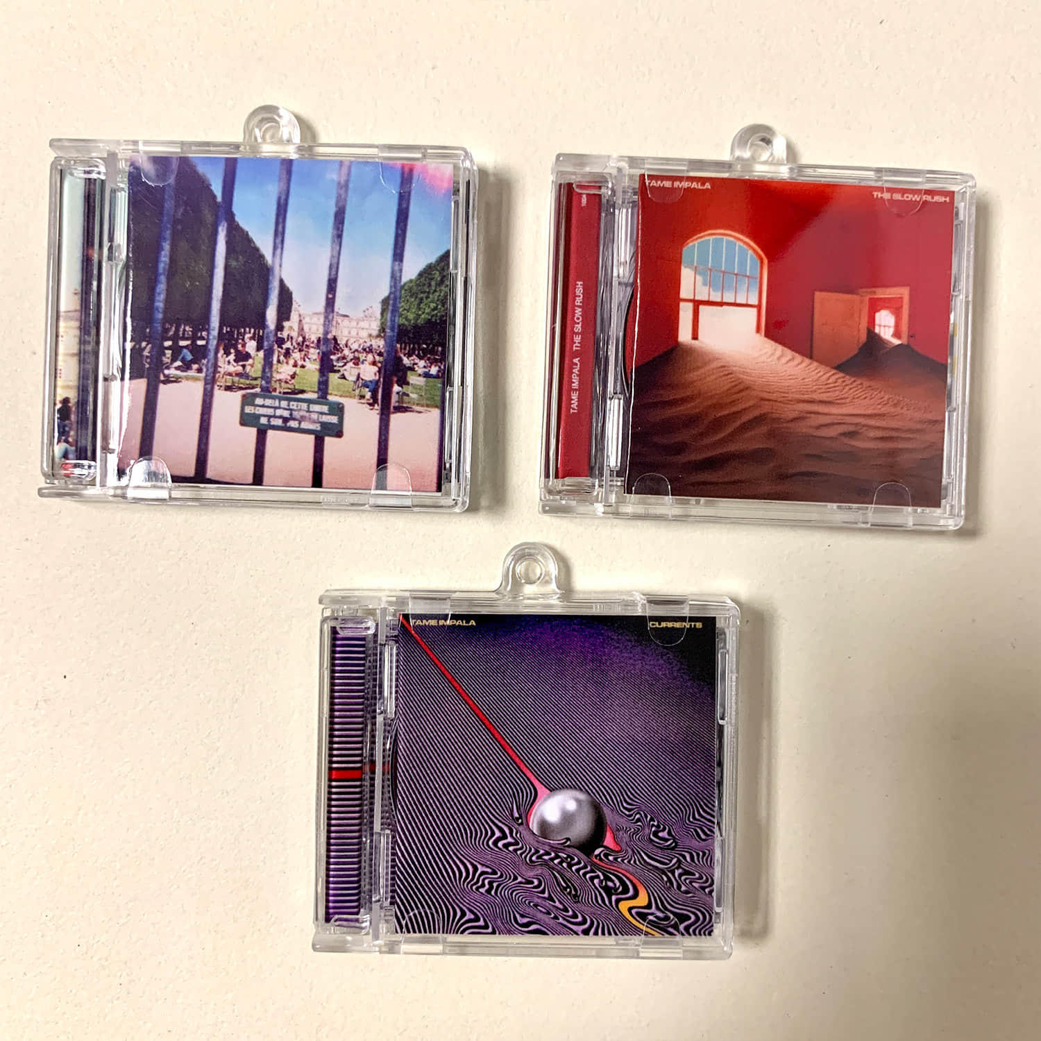 Tame Impala Little CD Album Cover Keychains - Currents – Lonerism - The Slow Rush