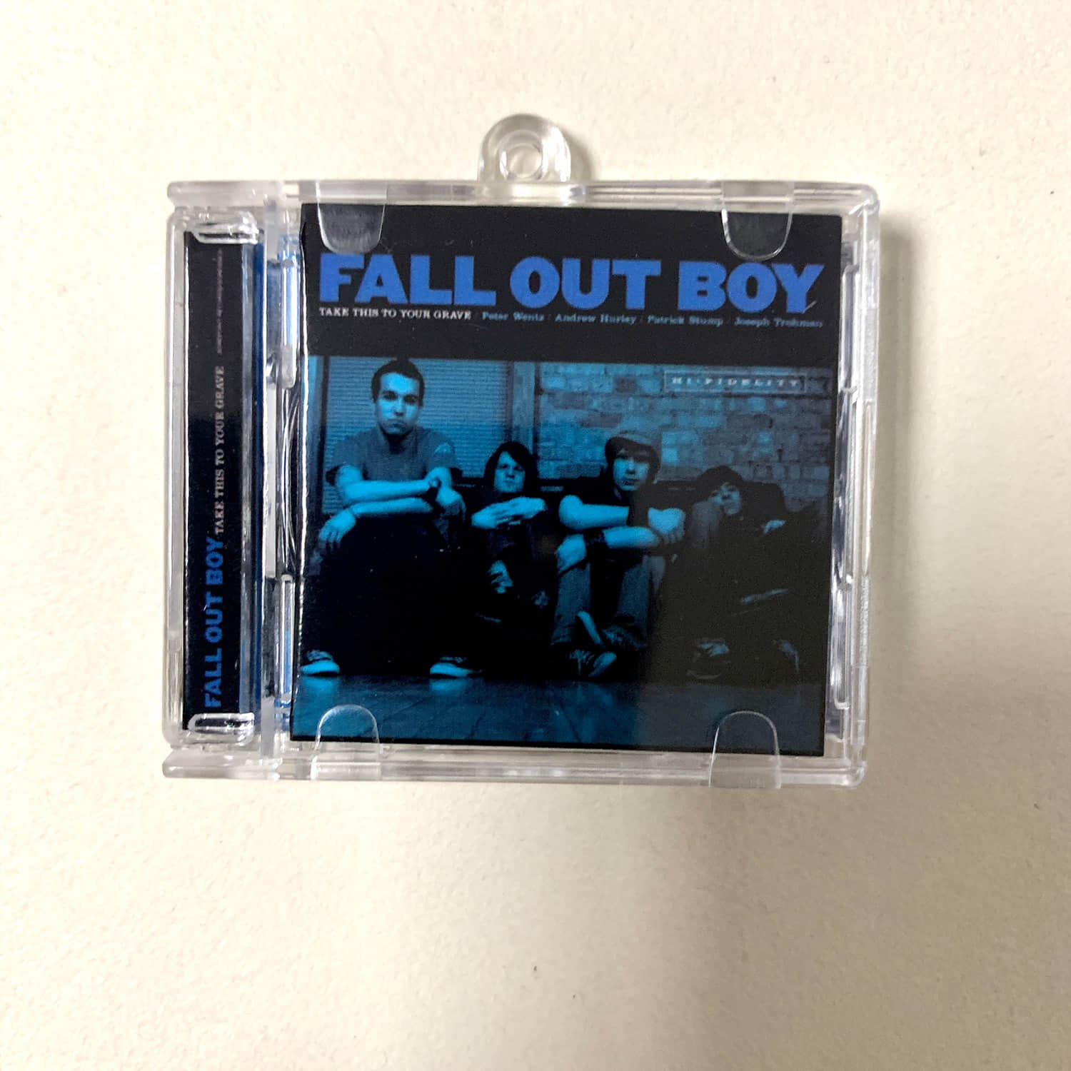 Fall Out Boy Little CD Album Cover Keychains - Infinity On High - Take This To Your Grave - From Under The Cork Tree