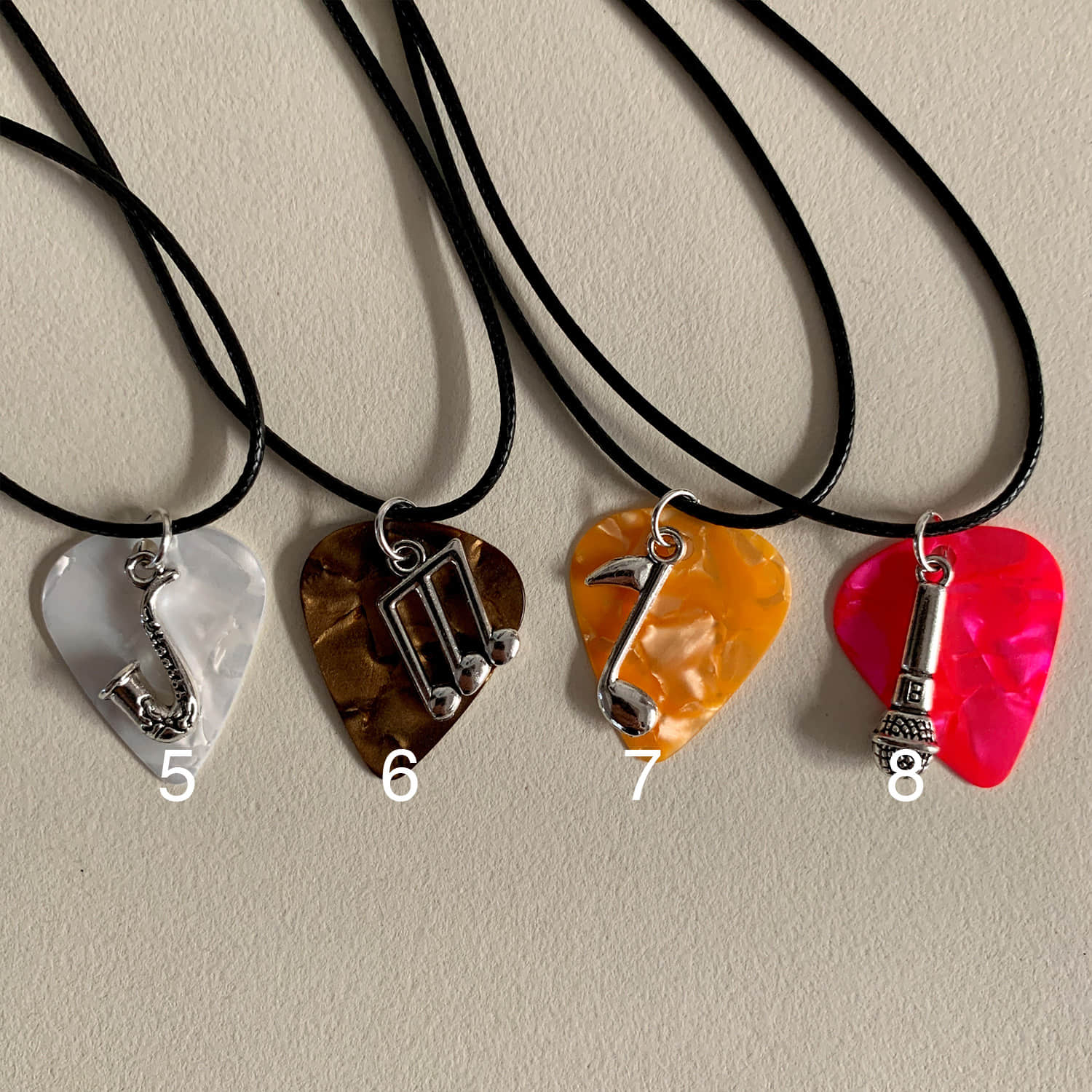 Guitar Pick Chaim Necklace
