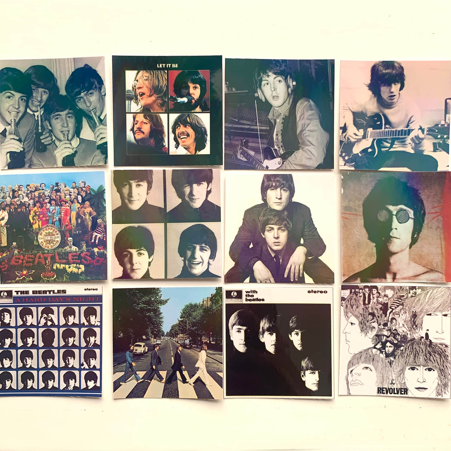 The Beatles Band 2" Album Cover Stickers 12P