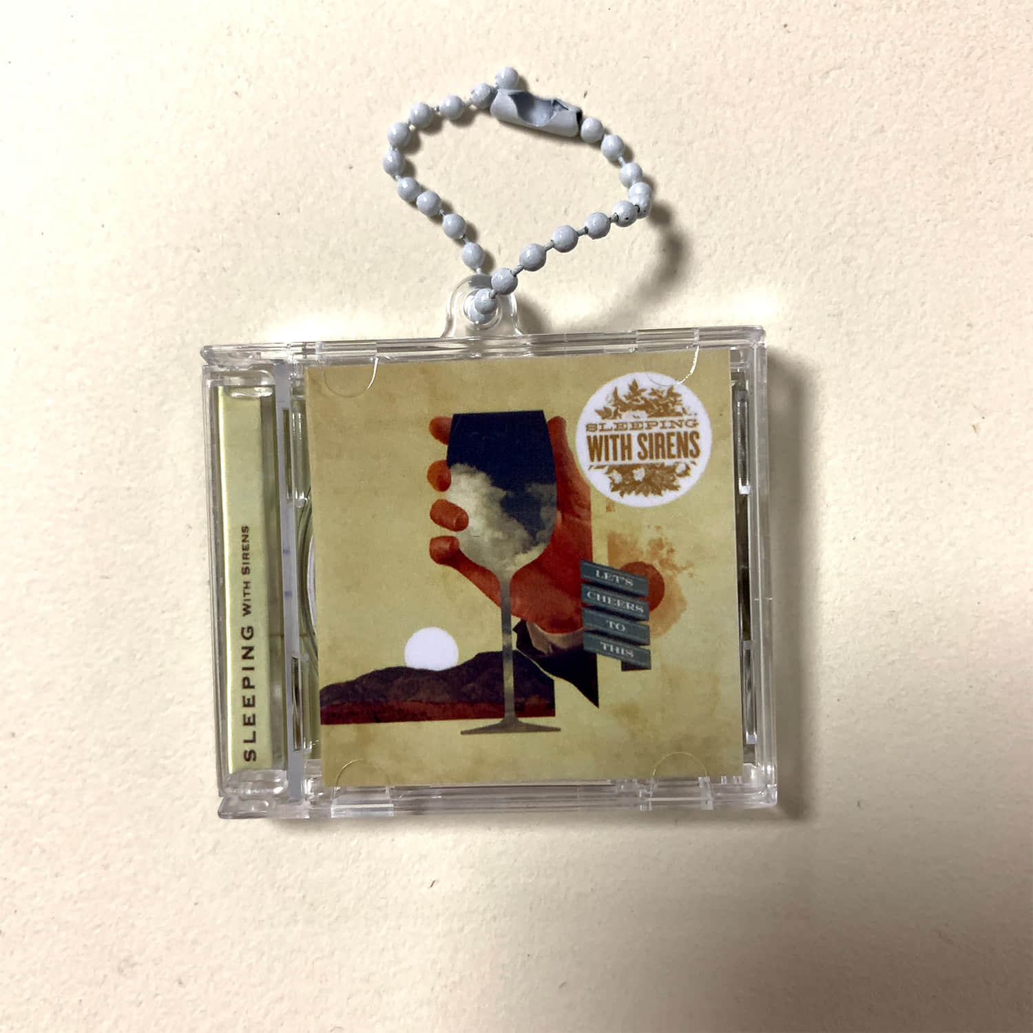 Sleeping With Sirens Little CD Album Cover Keychains - Let's Cheers to This