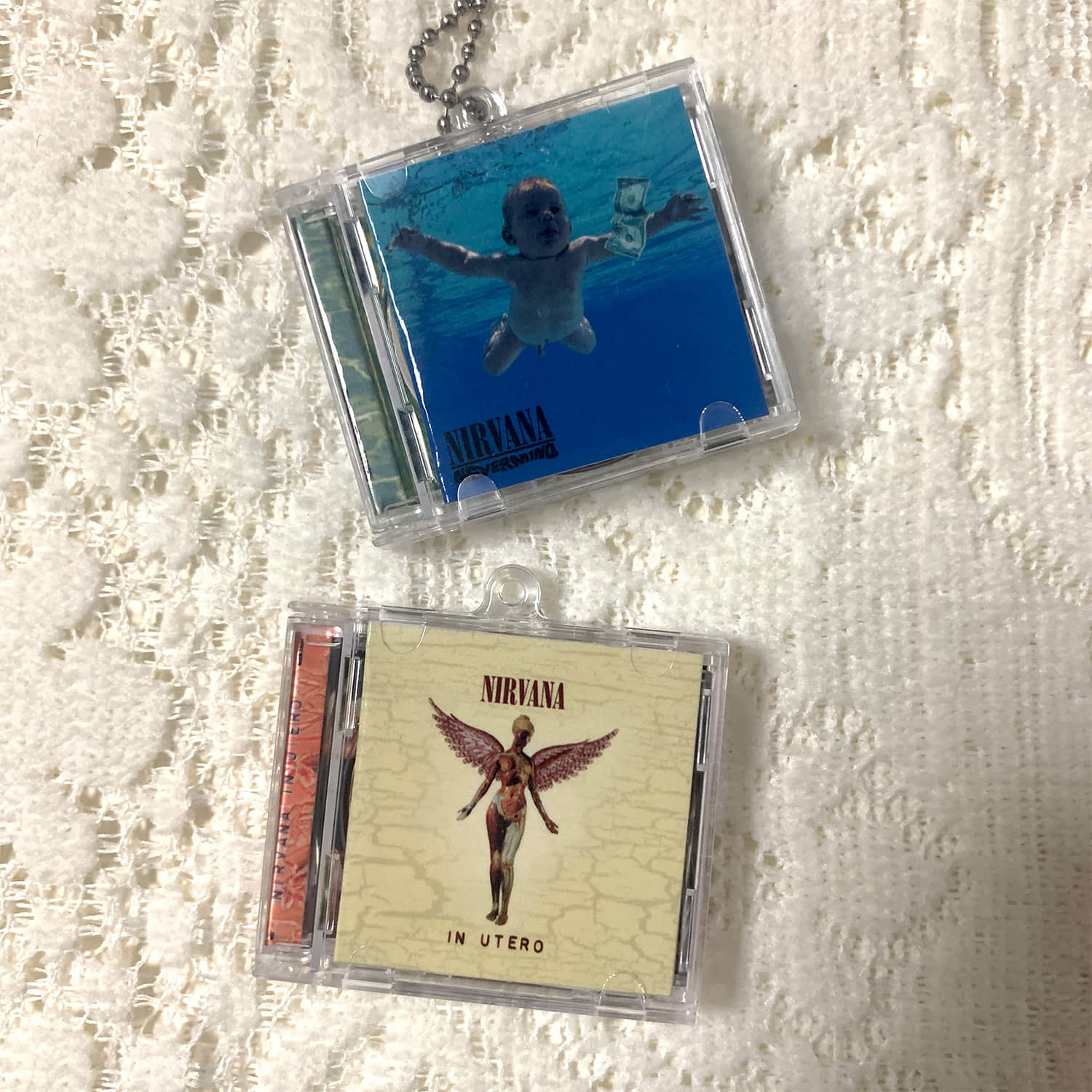 Nirvana Little CD Album Cover Keychains - Nevermind- In Utero