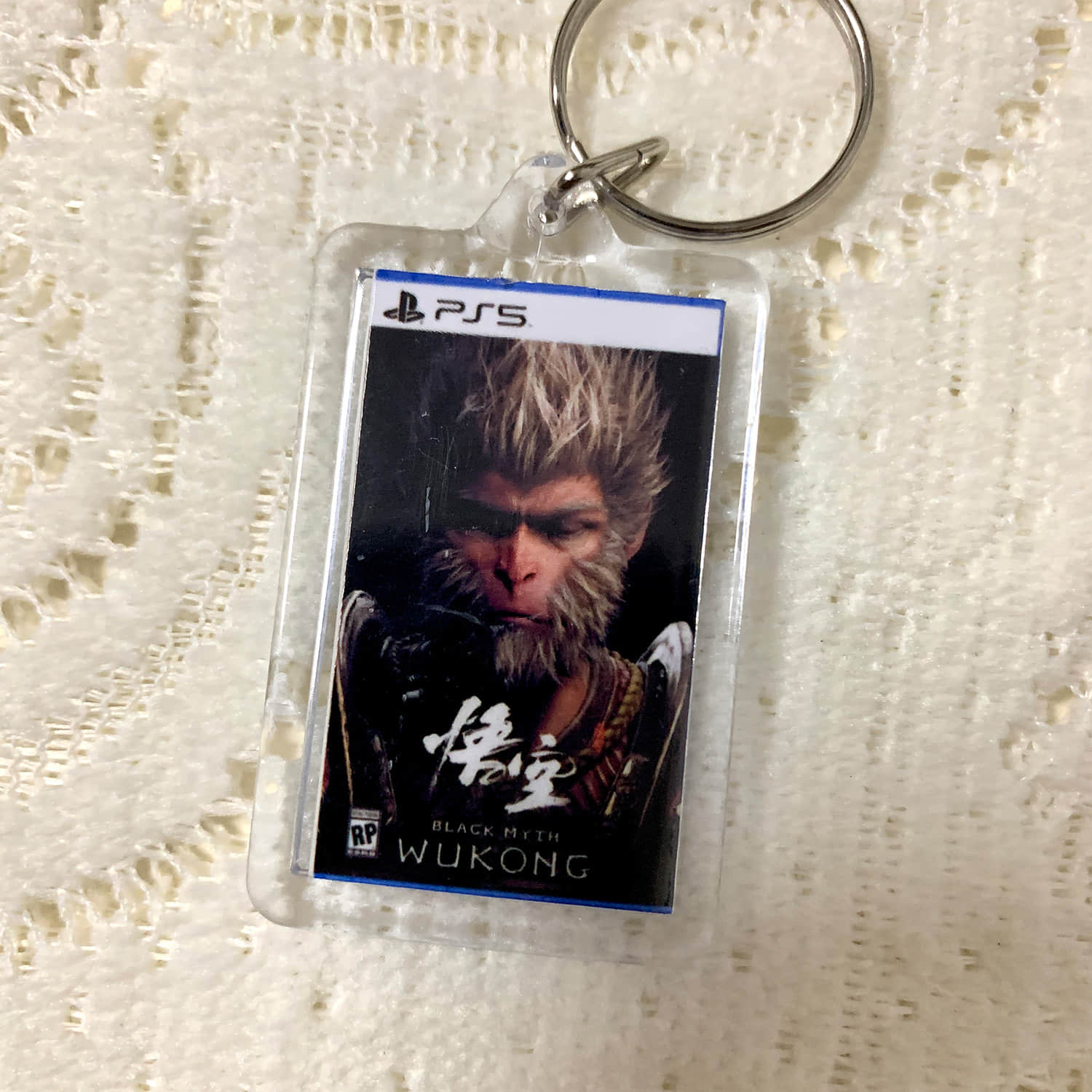 Black MYTH Wukong Game Cover Keychains