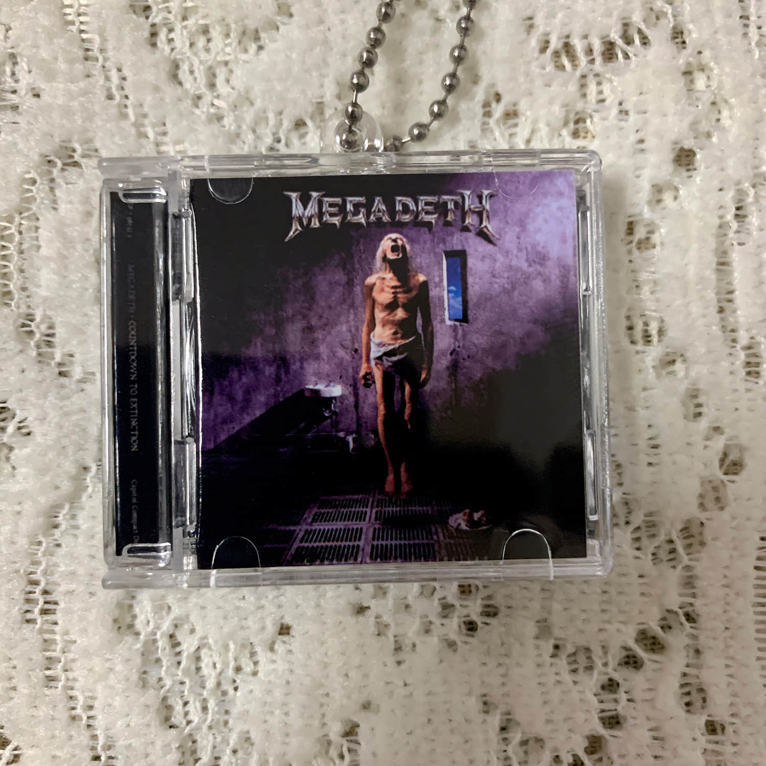 Megadeth Little CD Album Cover Keychains - Rust In Peace - Peace Sells But Who's Buying - Countdown To Extinction