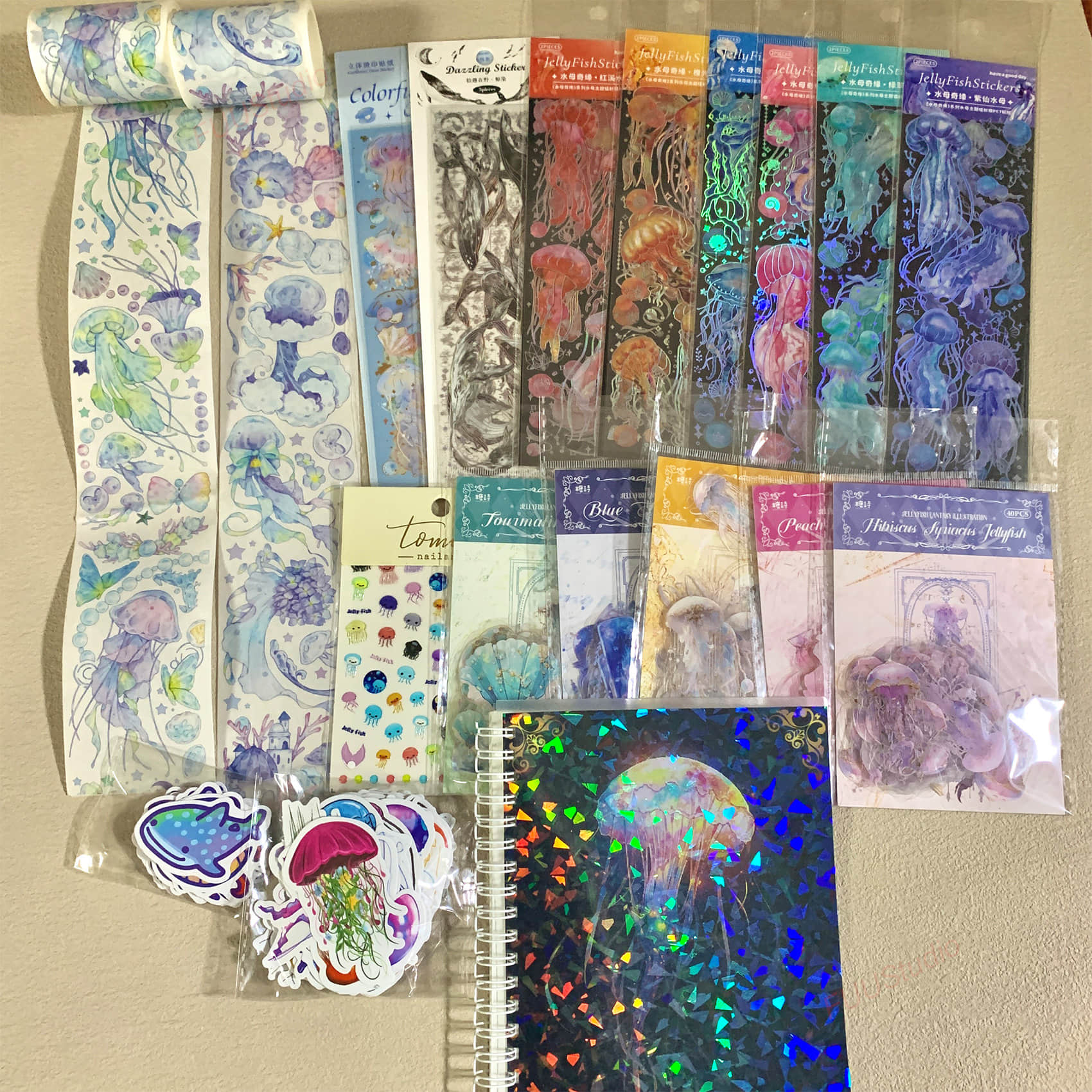 Ocean Jellyfish Sticker Big Kits - Free Shipping