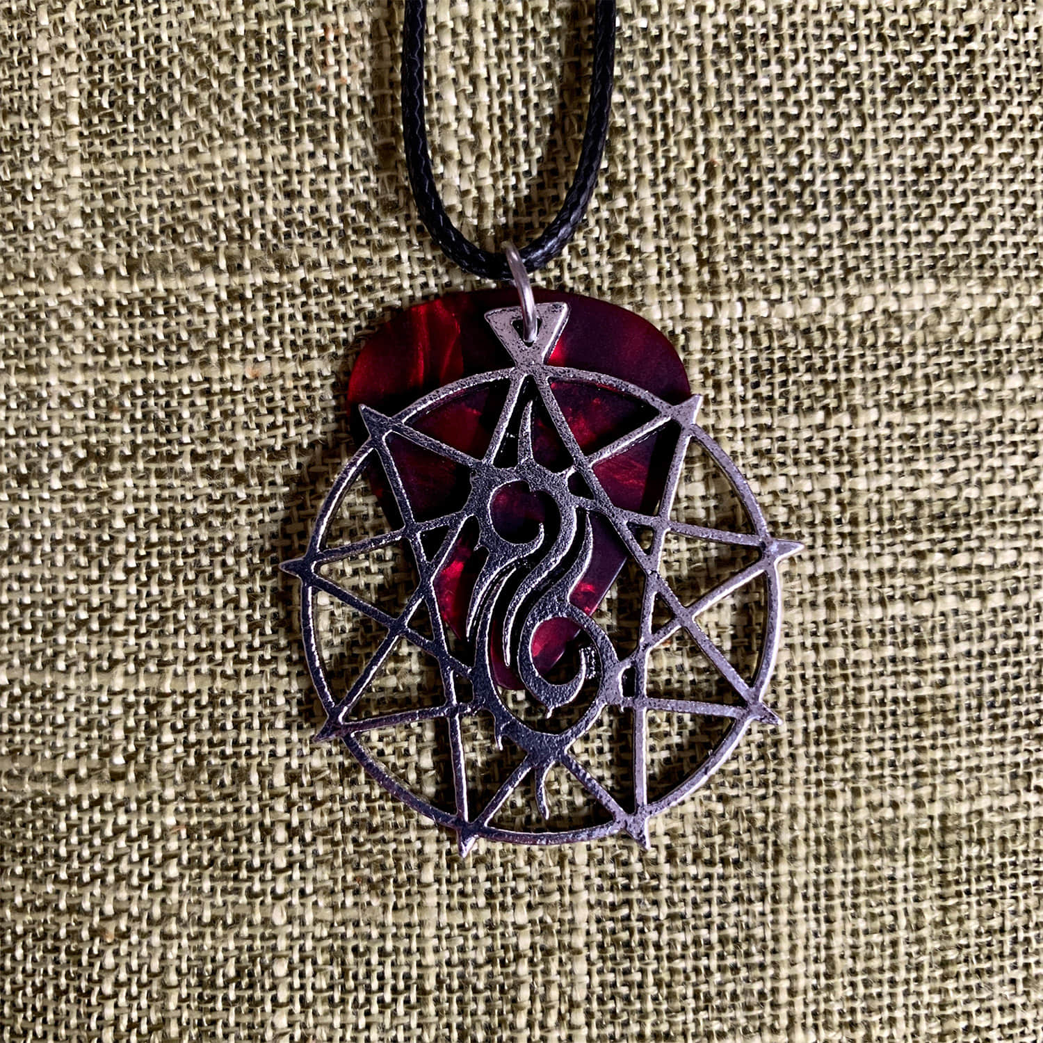 Custom Slipknot Guitar Pick Necklace 