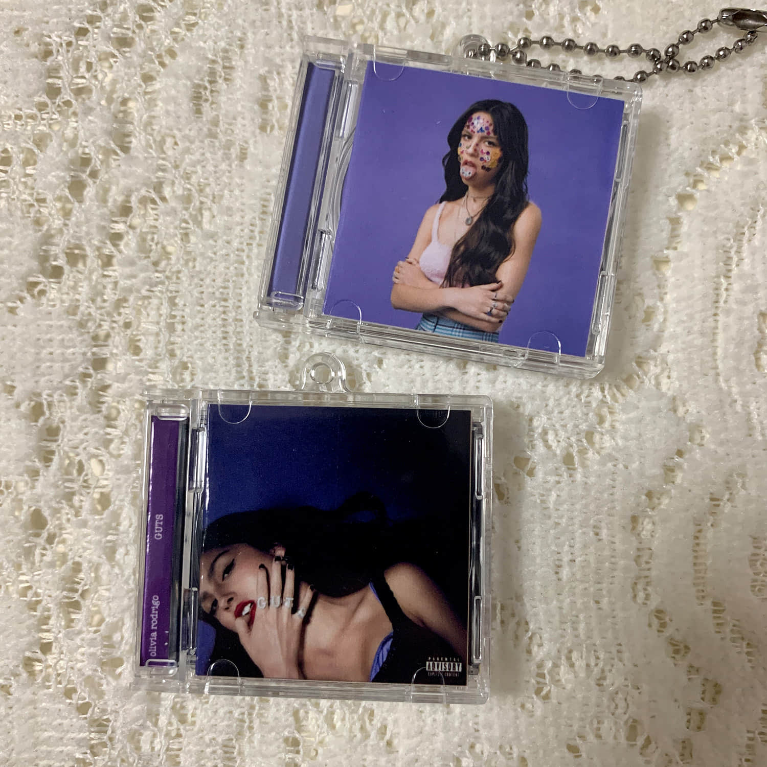 Olivia Rodrigo Little CD Album Cover Keychains - Guts -  Sour